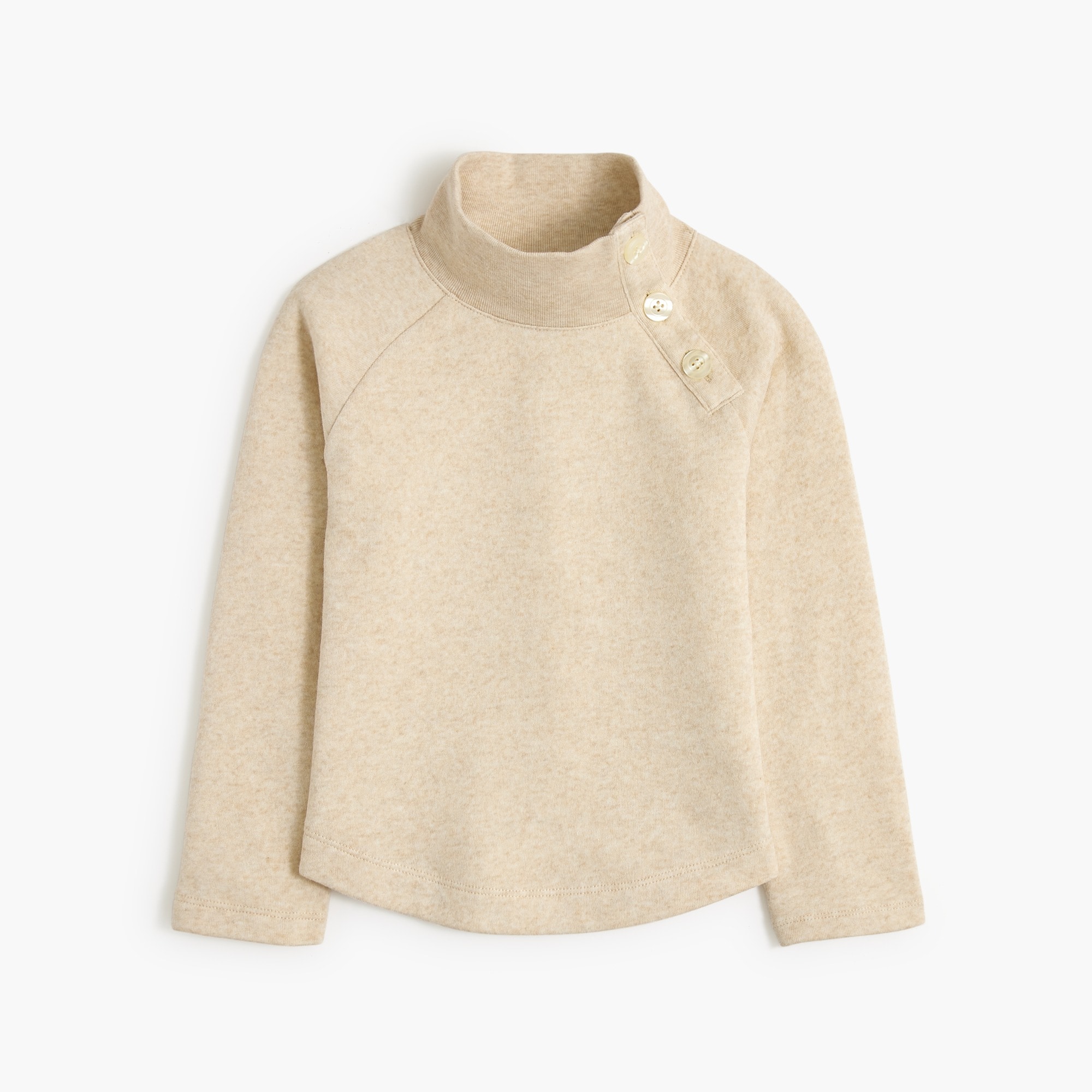  Girls' wide button-collar pullover sweatshirt