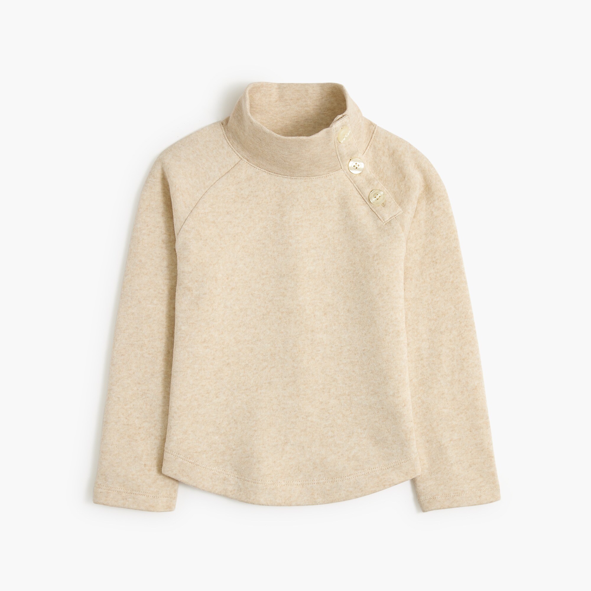 Girls' wide button-collar pullover sweatshirt