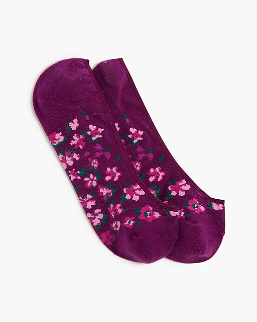 womens Floral no-show socks