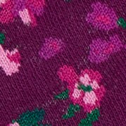 Floral no-show socks SPICED WINE factory: floral no-show socks for women