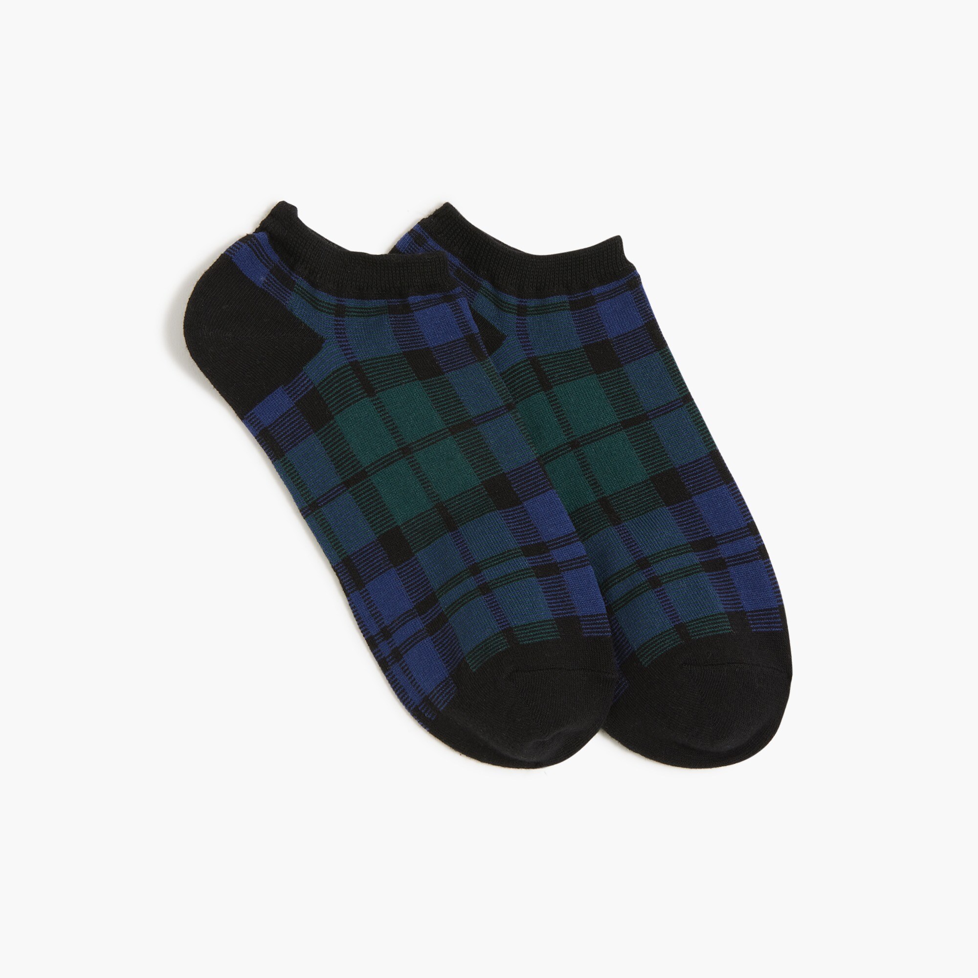 Black Watch plaid ankle socks