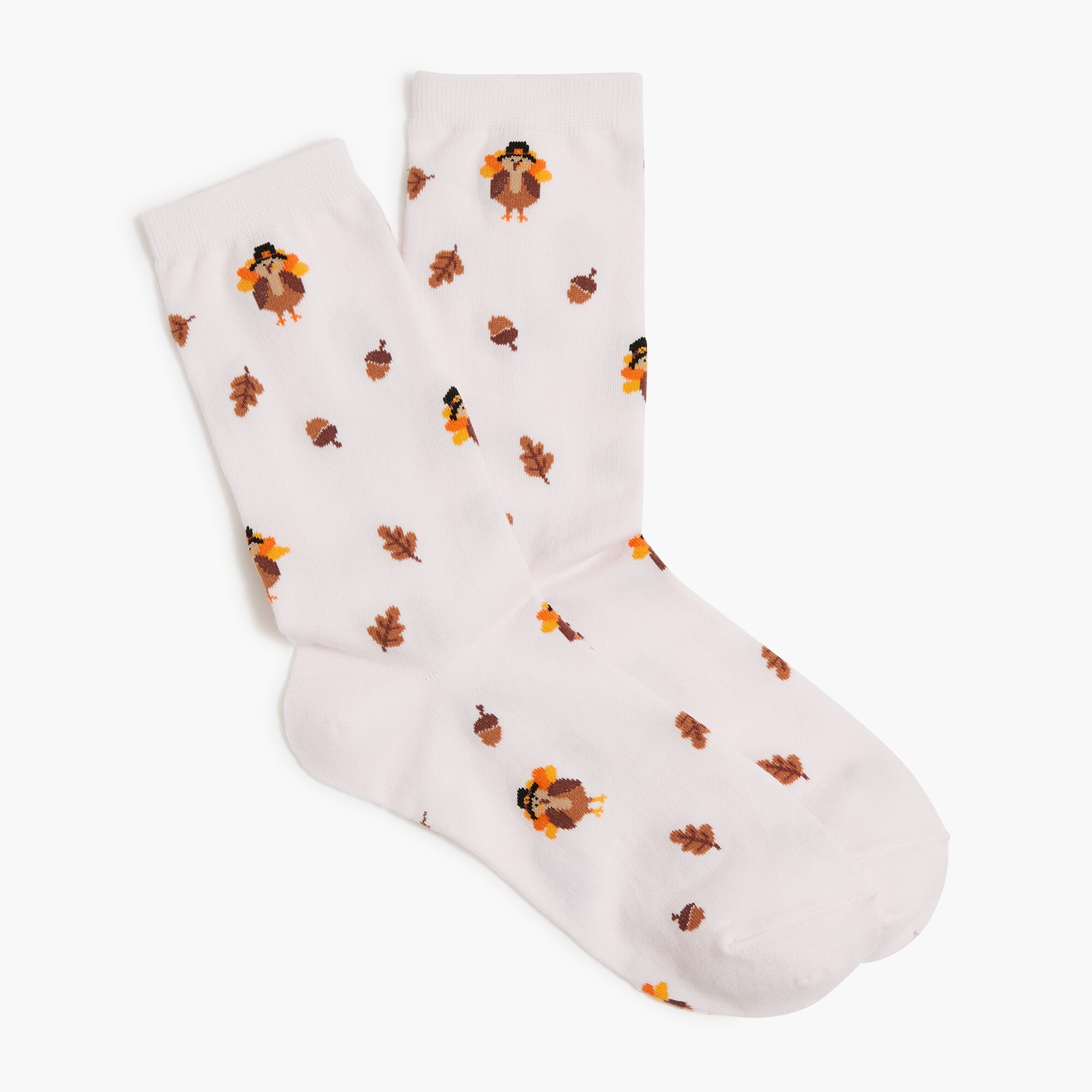 Turkey and leaf trouser socks