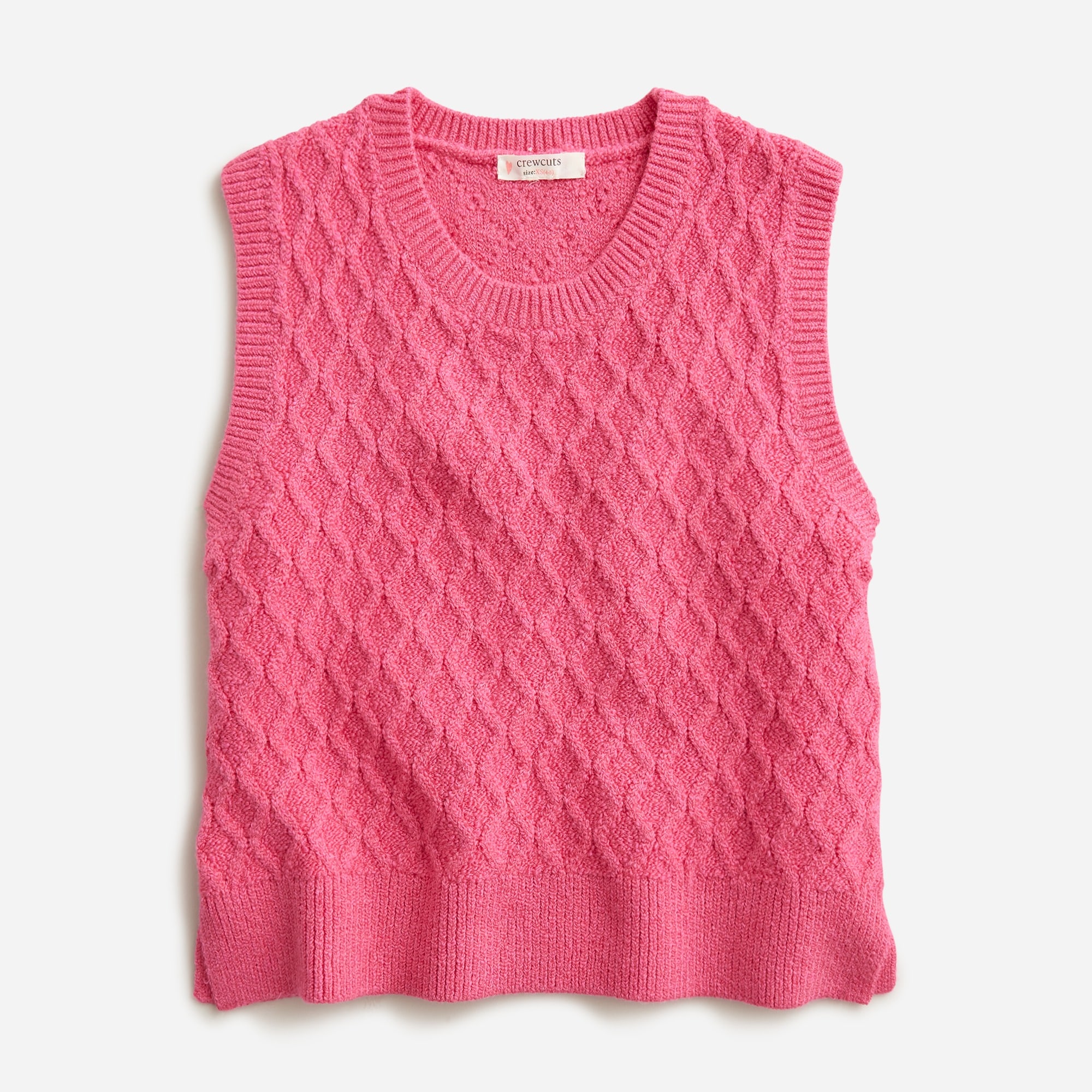 Girls' cable-knit sweater-vest
