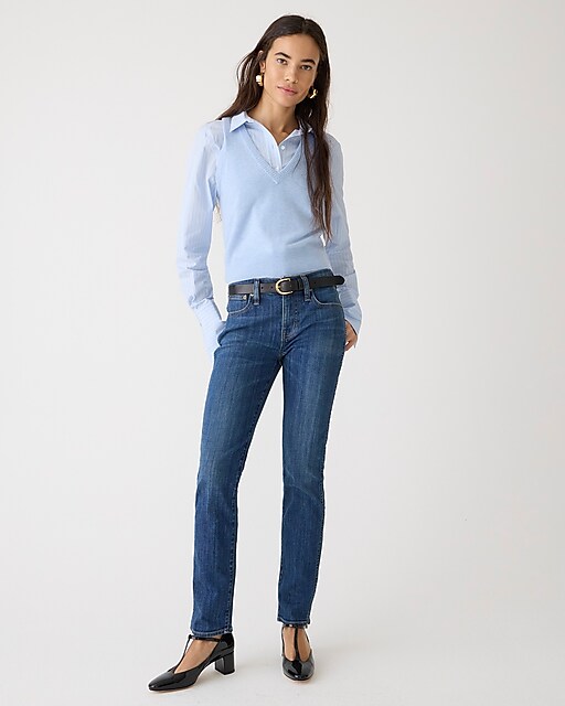 womens Petite 9&quot; vintage slim-straight jean in Wakeman wash