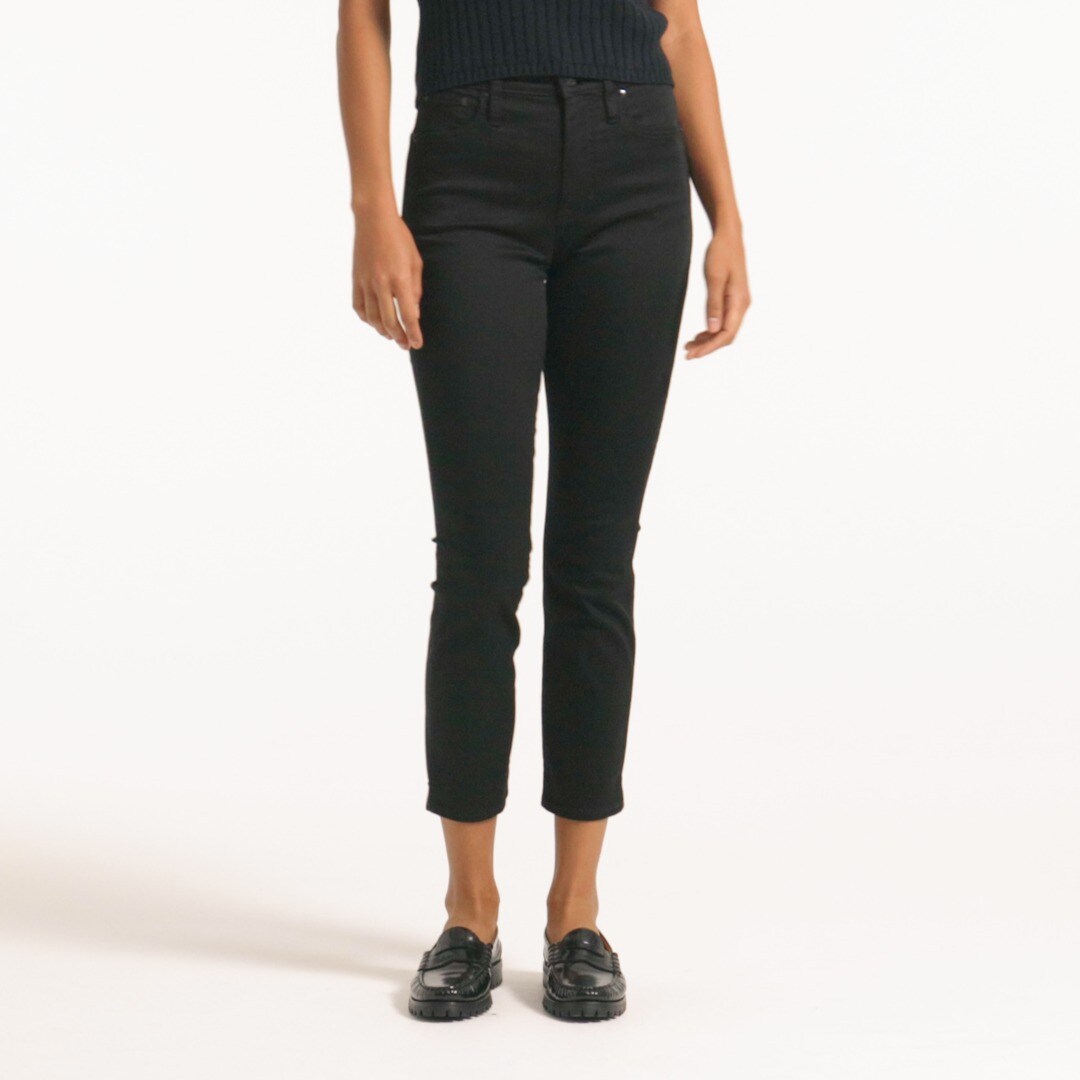 Tall curvy vintage slim-straight jean in black