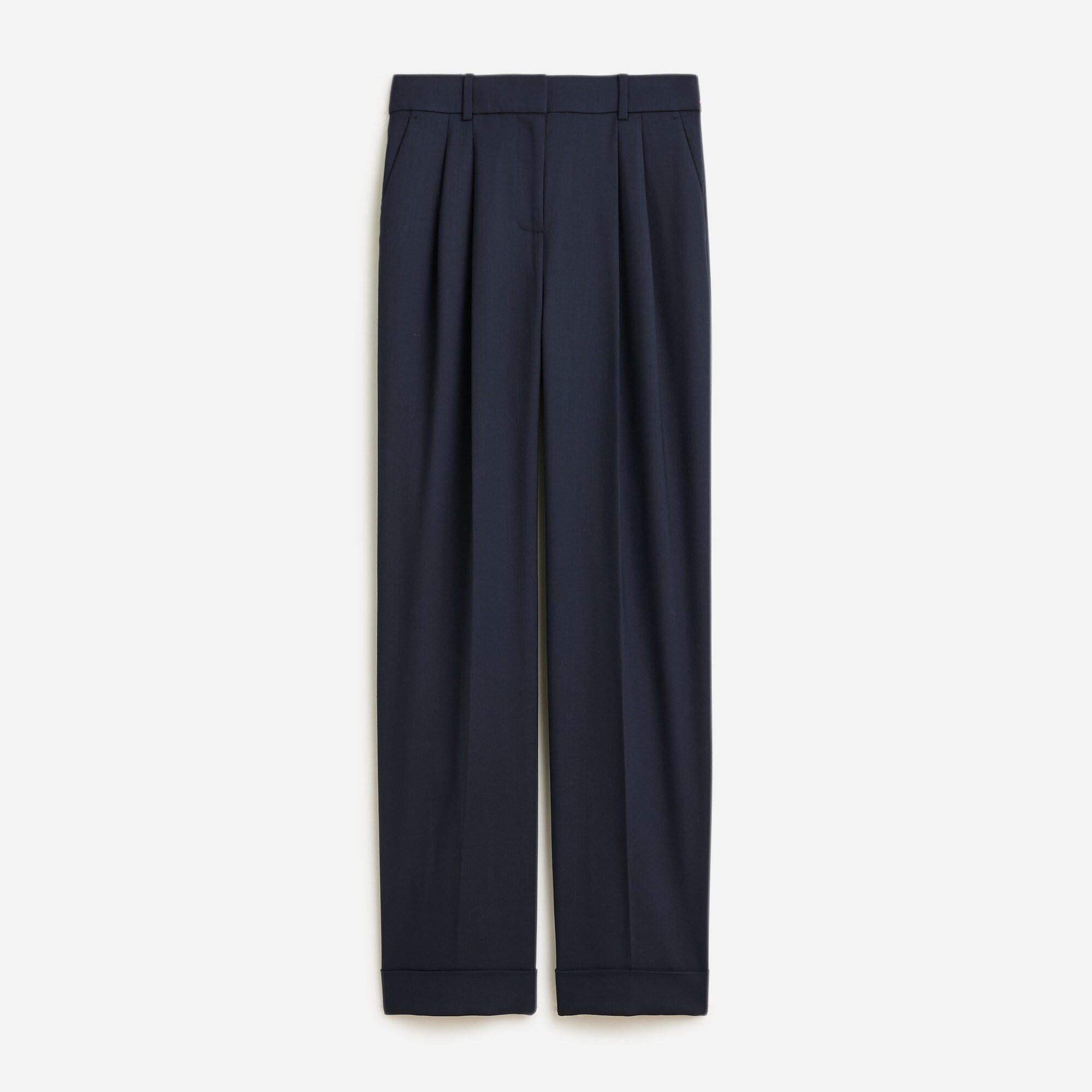 Wide-leg essential pant in Italian city wool blend