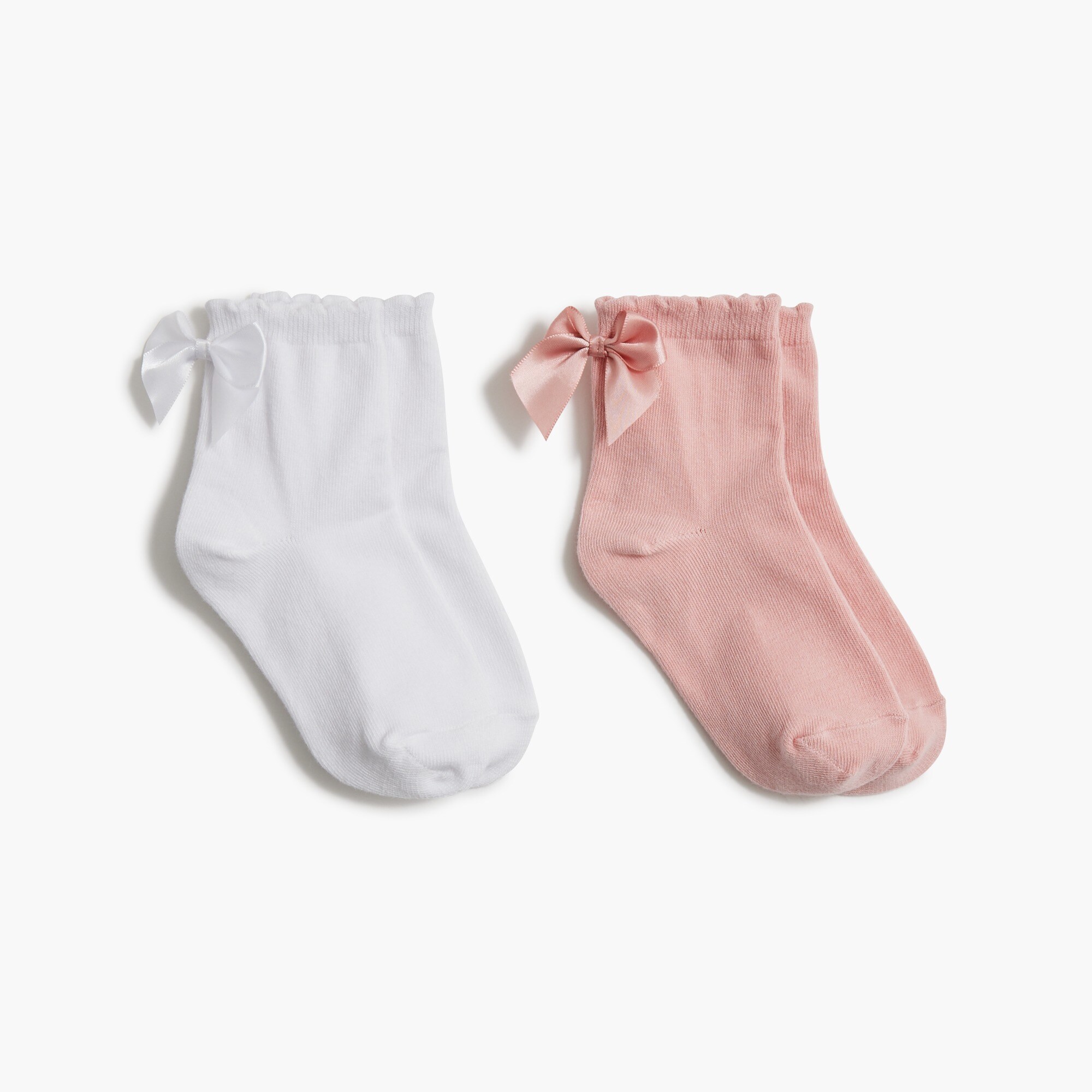 girls' bow socks two-pack for girls