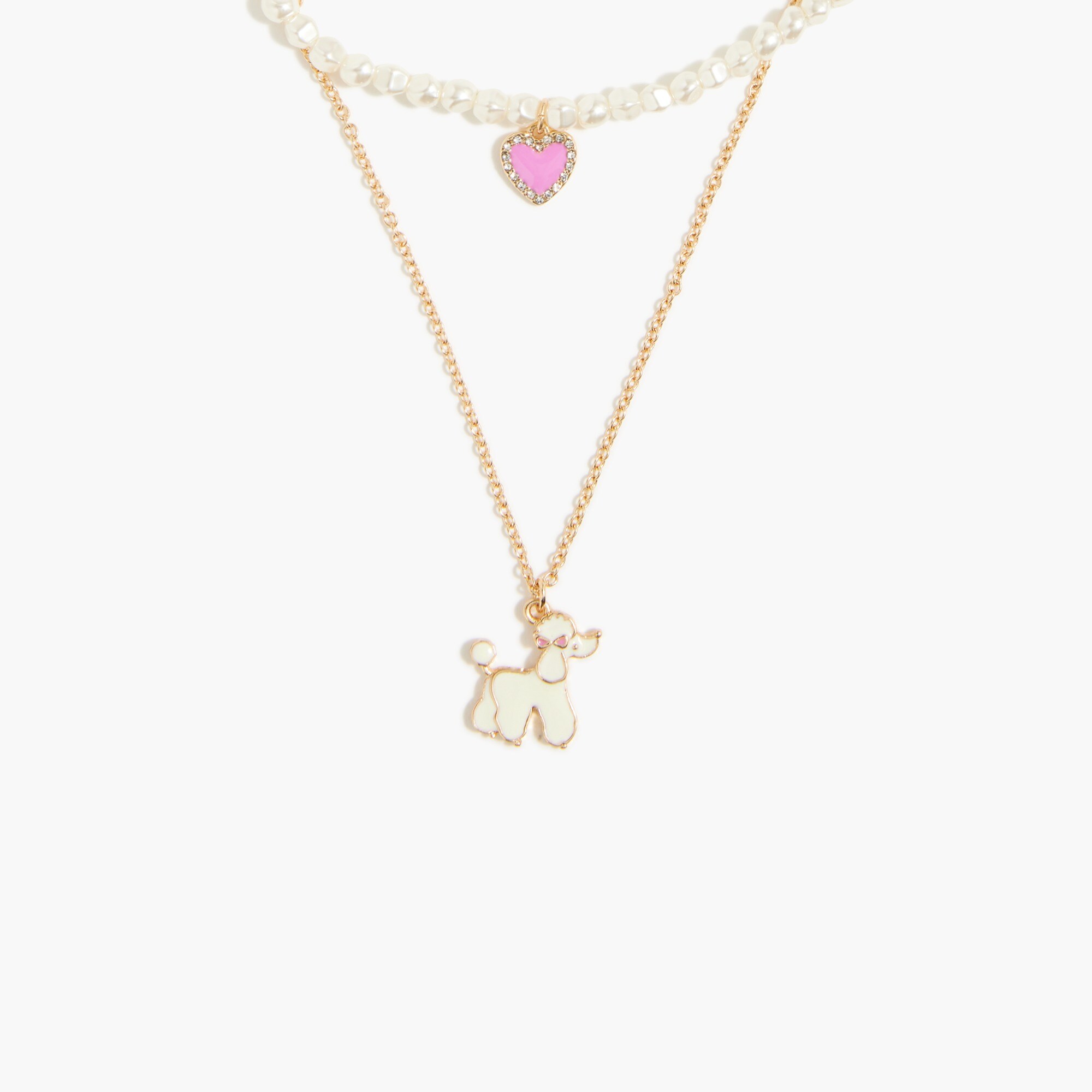 Girls' poodle necklace
