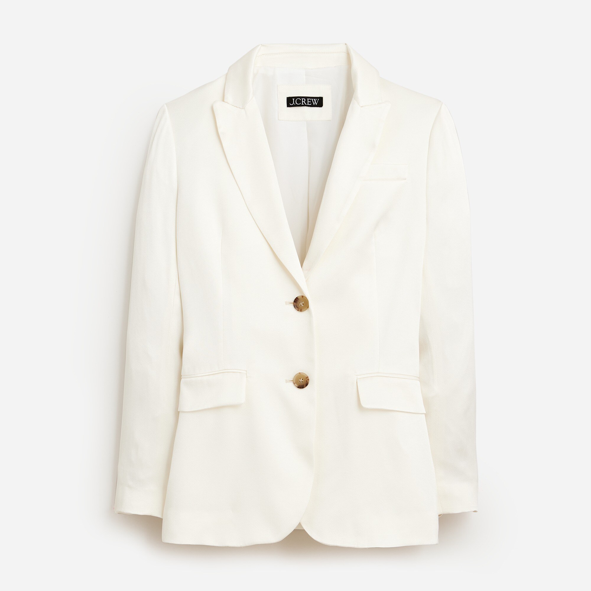 Long Parke blazer in luster crepe