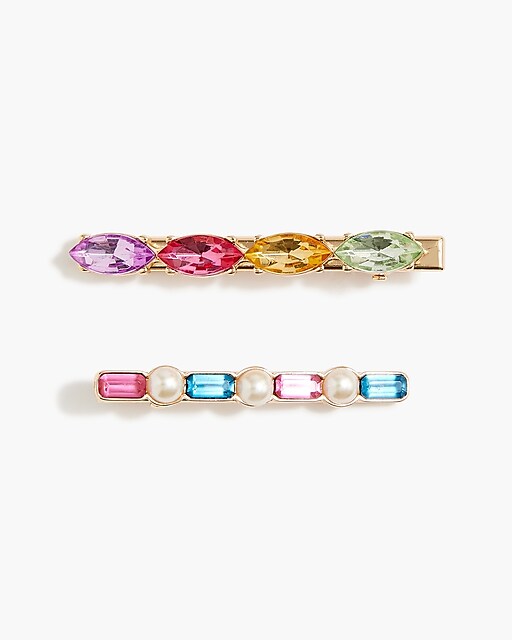 girls Girls' crystal gem hair clips