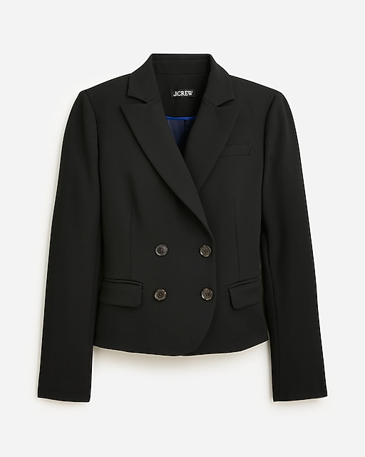  Slim-fit double-breasted blazer in four-season stretch