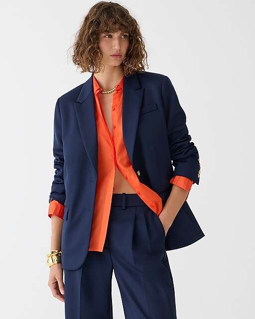 womens Collection oversized blazer in wool-twill blend
