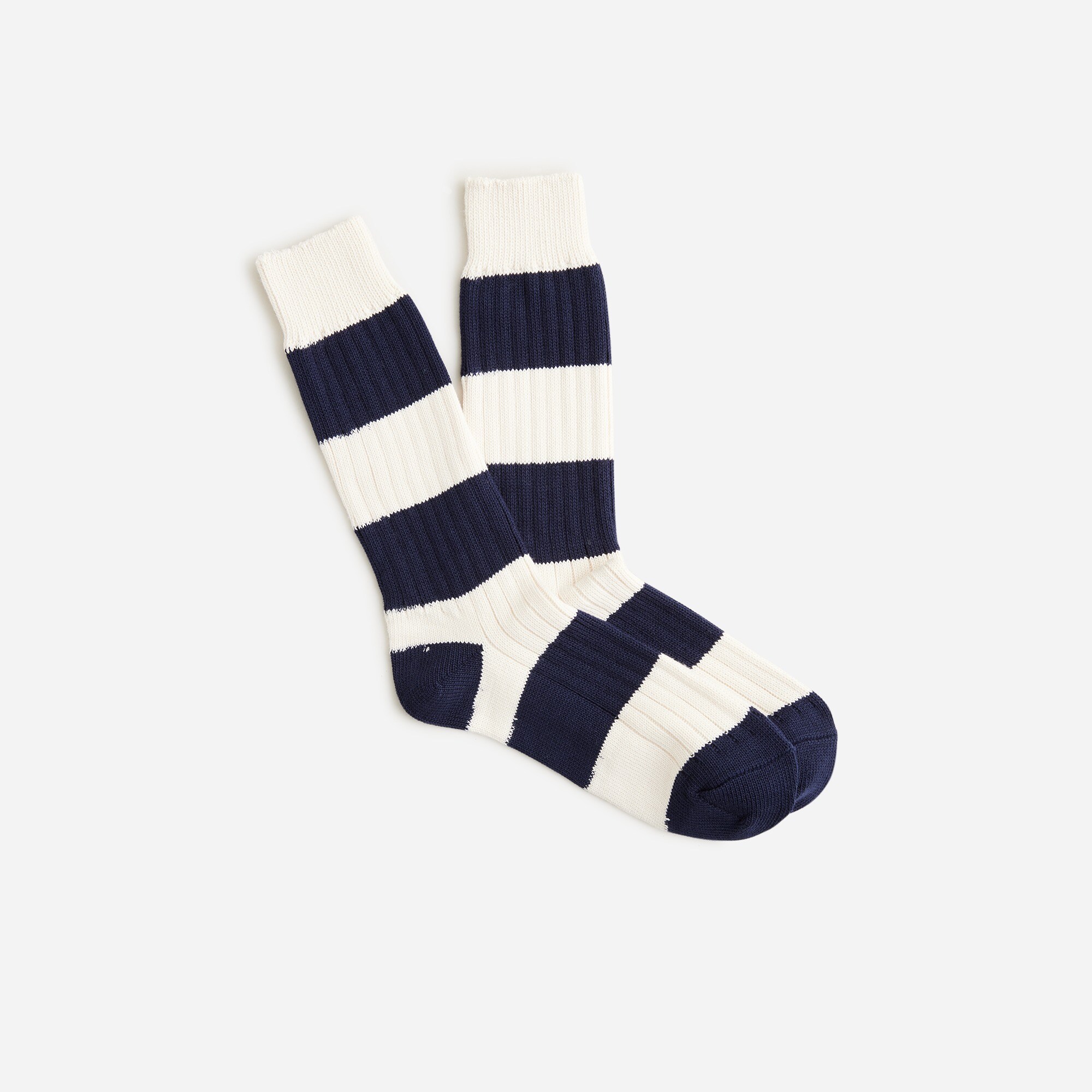  Ribbed cotton-blend crew socks