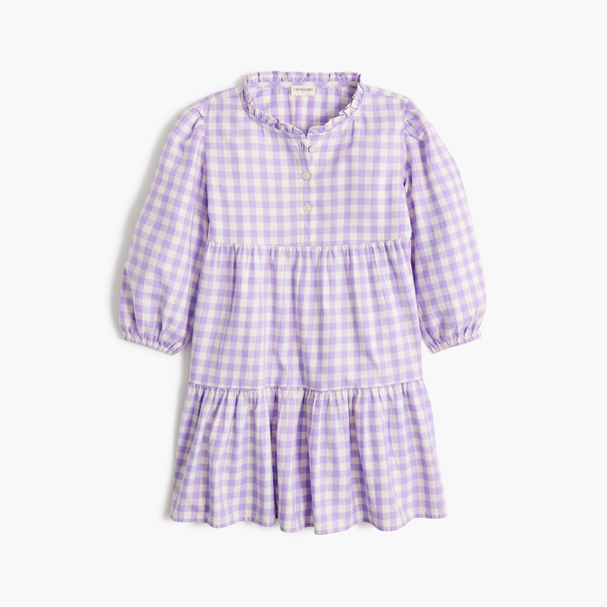 girls' gingham flannel dress for girls