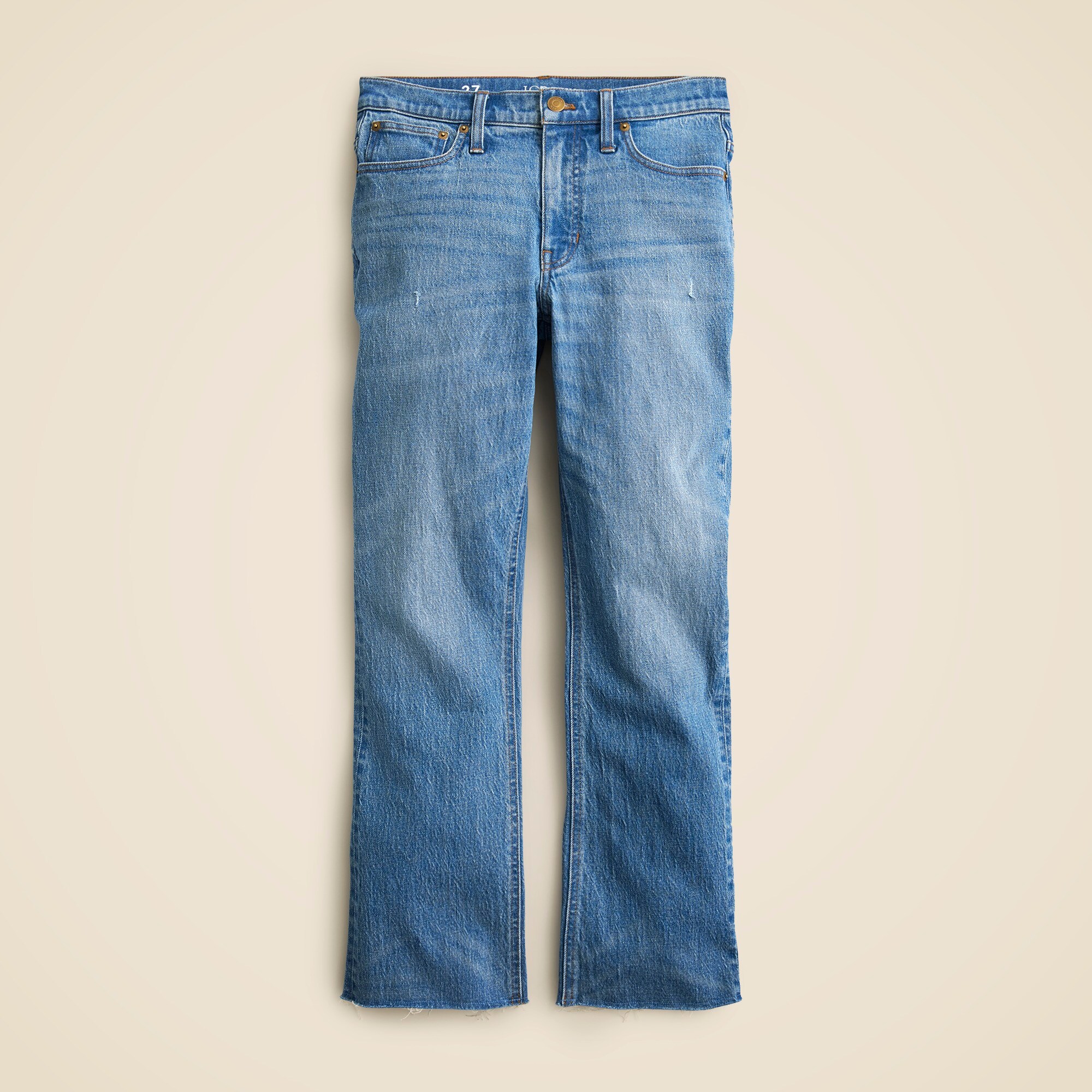 9" demi-boot crop jean in Clyde wash