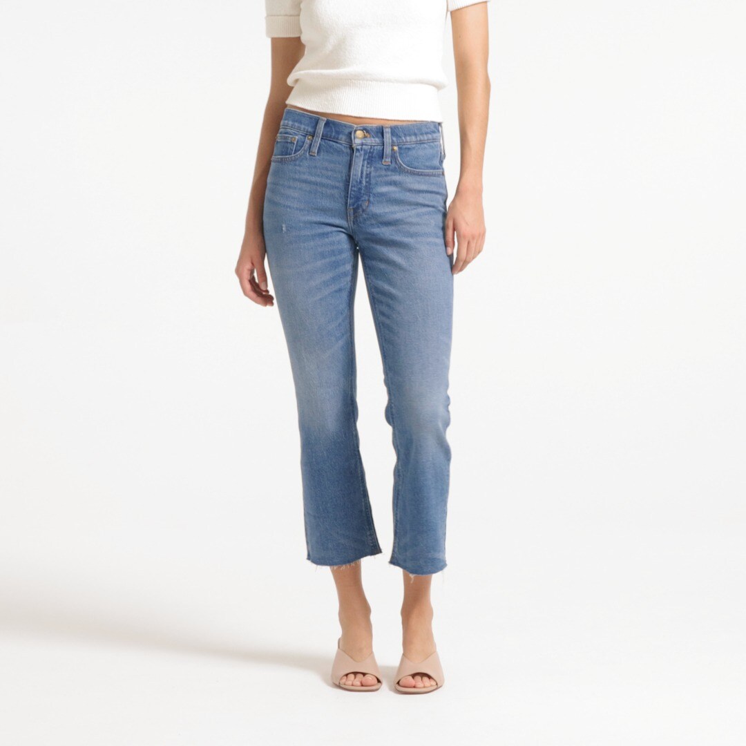 9&quot; demi-boot crop jean in Clyde wash