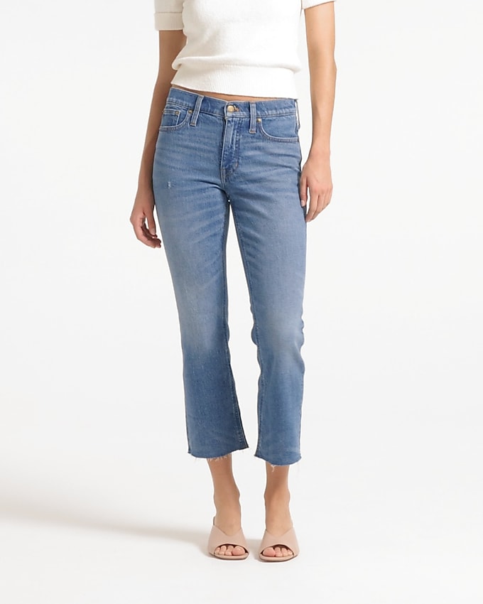 Tall 9&quot; demi-boot crop jean in Clyde wash