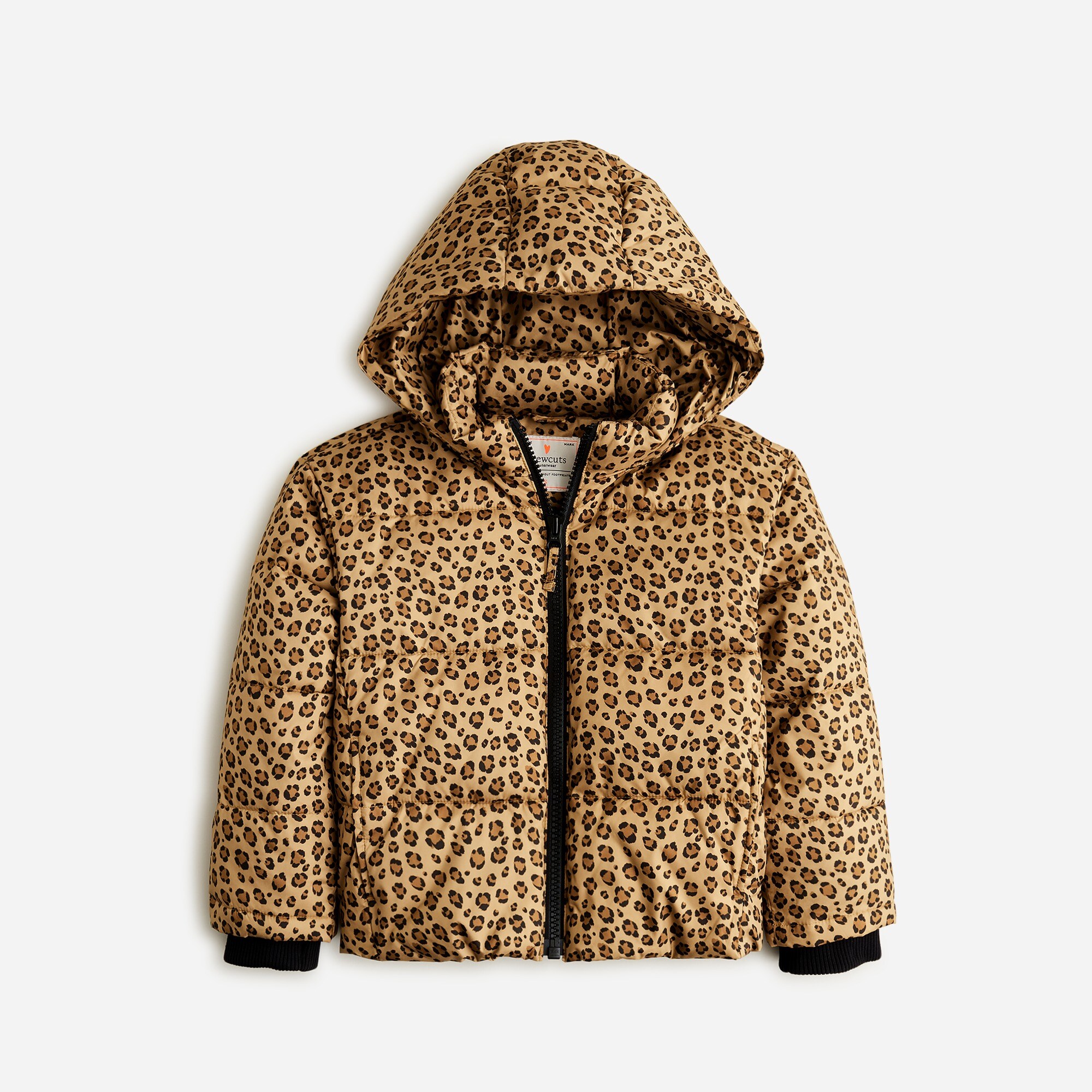 J.Crew Girls Metallic Cropped Puffer Jacket With PrimaLoft For Girls