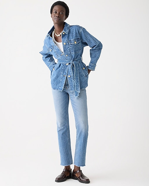  9&quot; demi-boot crop jean in Brommell wash