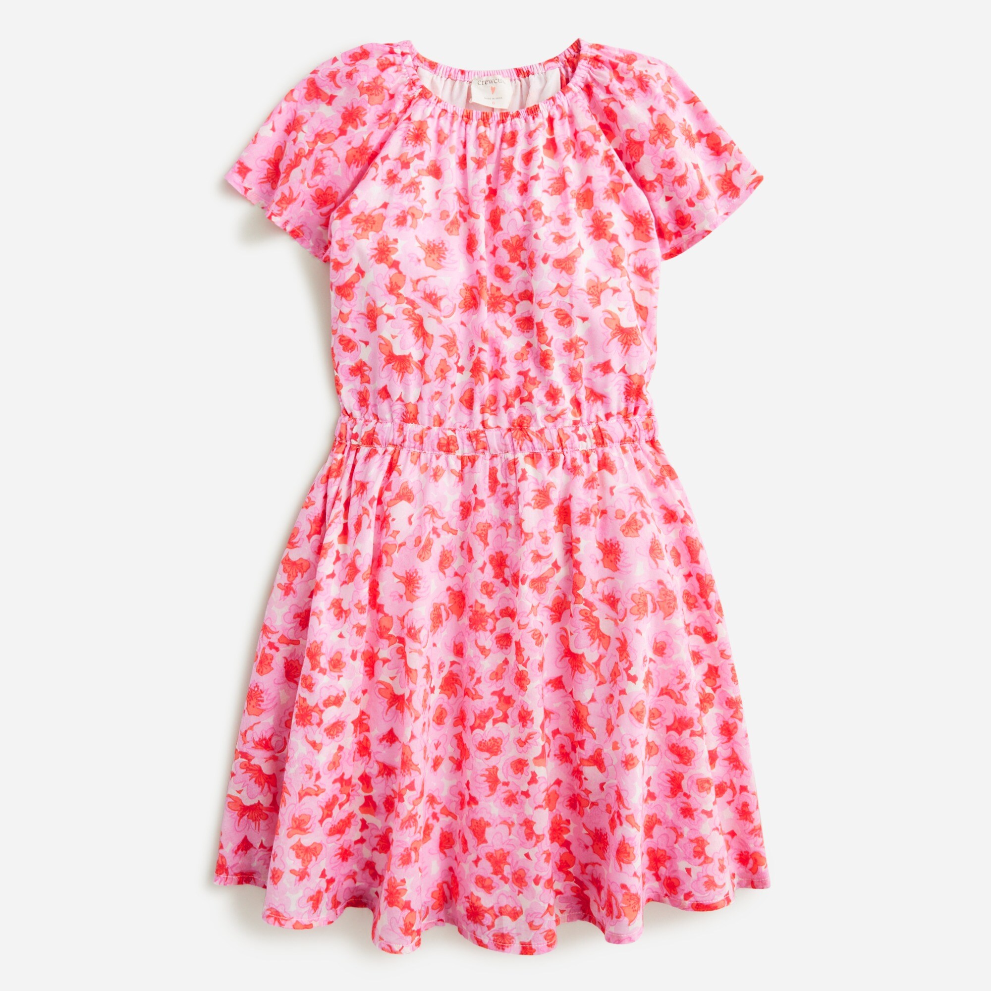  Girls' printed cotton voile dress