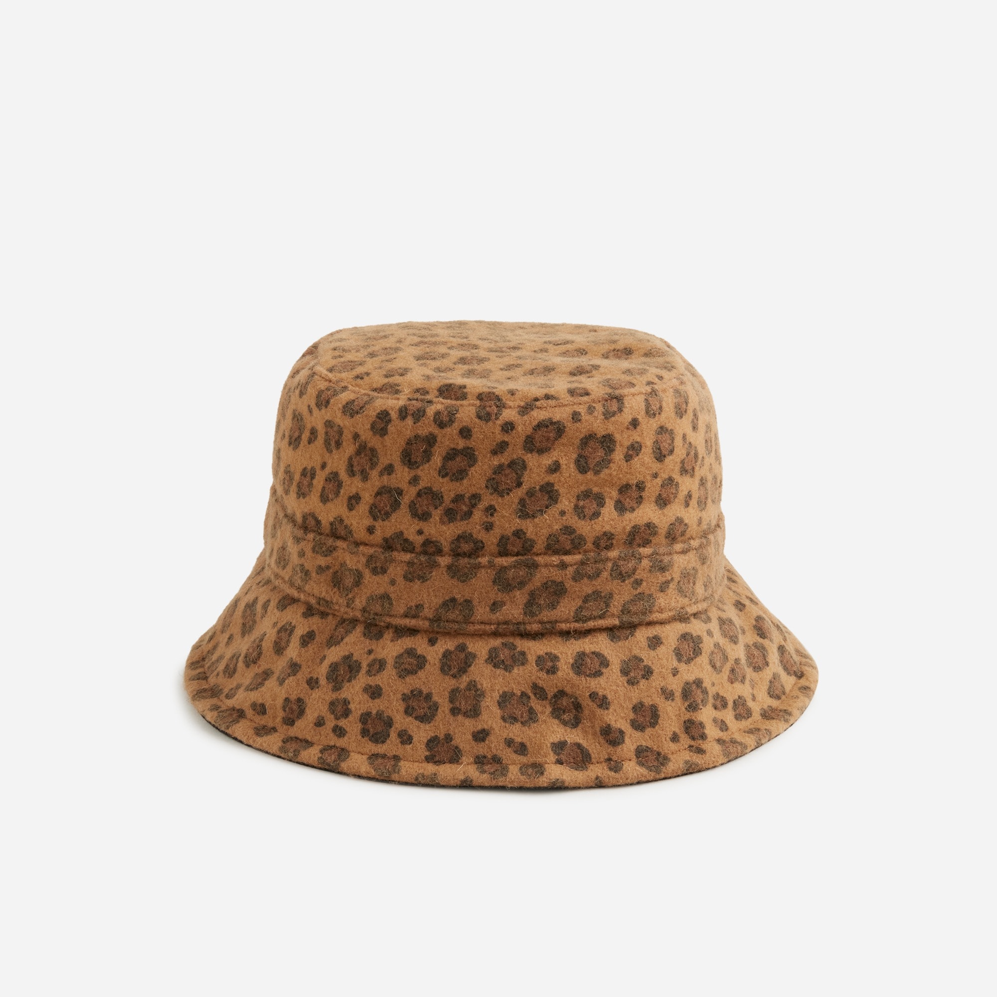  Girls' felted wool bucket hat in leopard