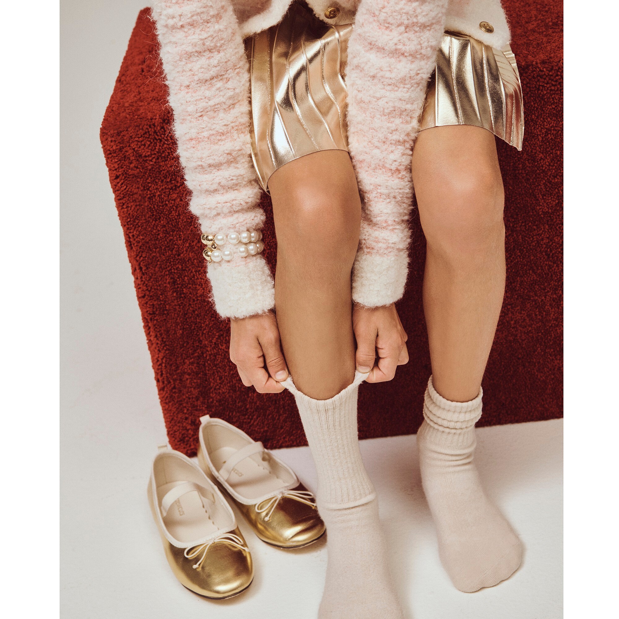 Girls' strappy ballet flats