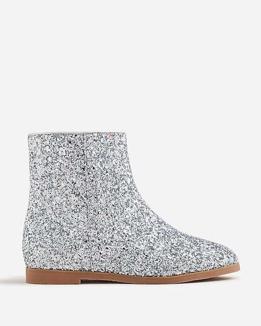  Girls' glitter zip-up boots