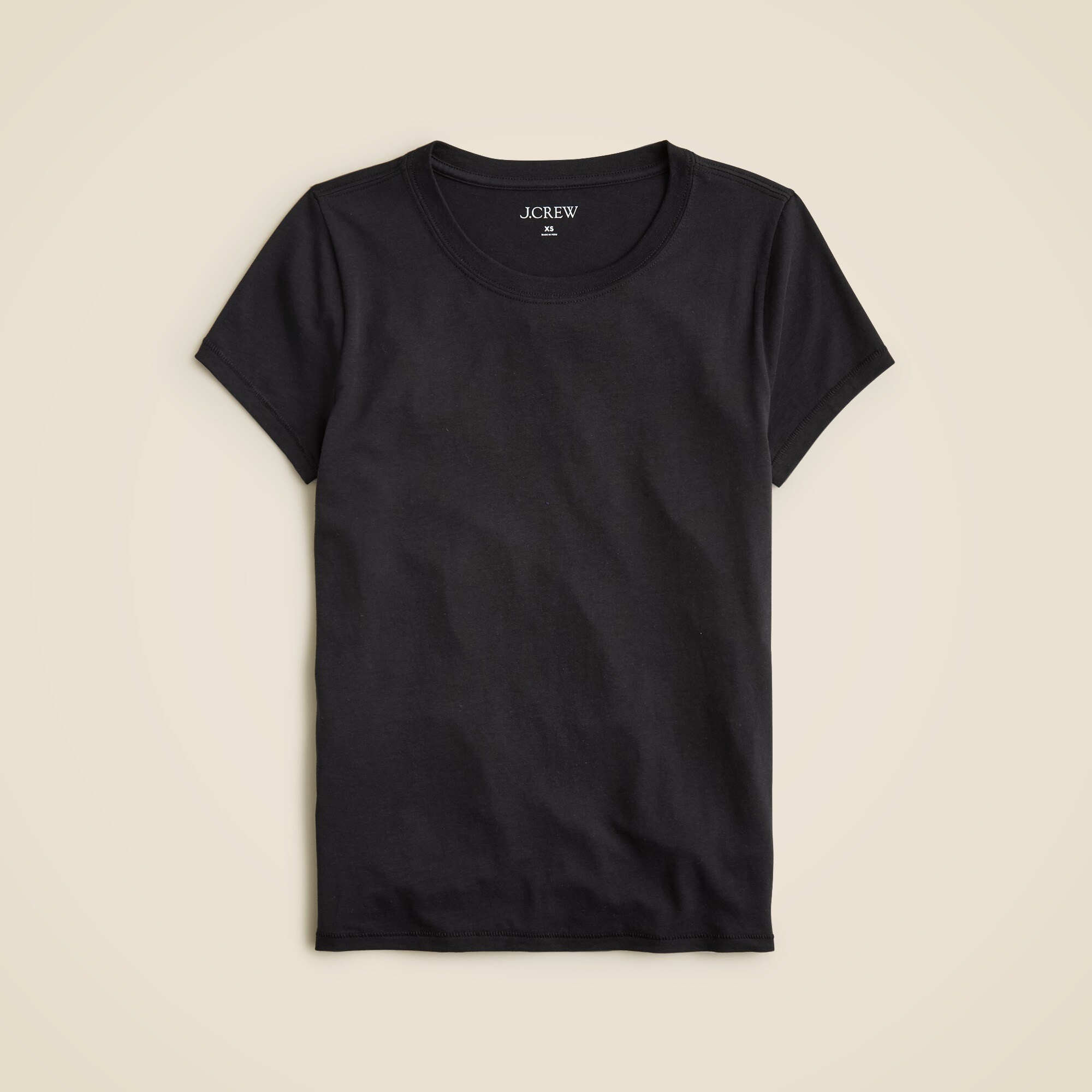 Slim crewneck T-shirt in premium jersey