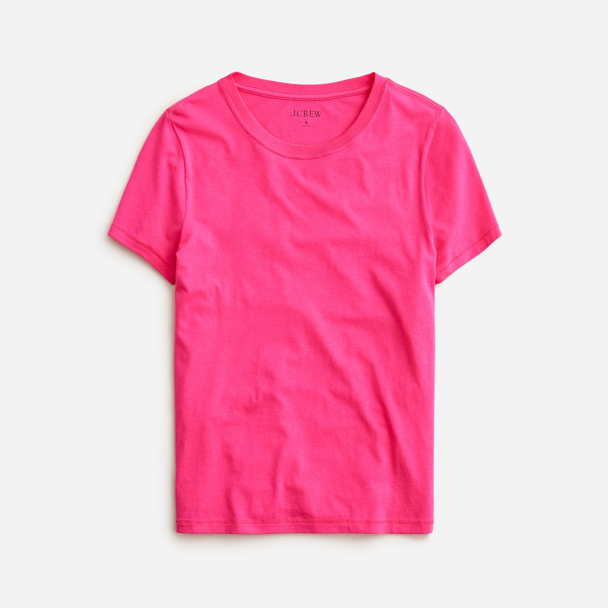 Slim crewneck T-shirt in premium jersey