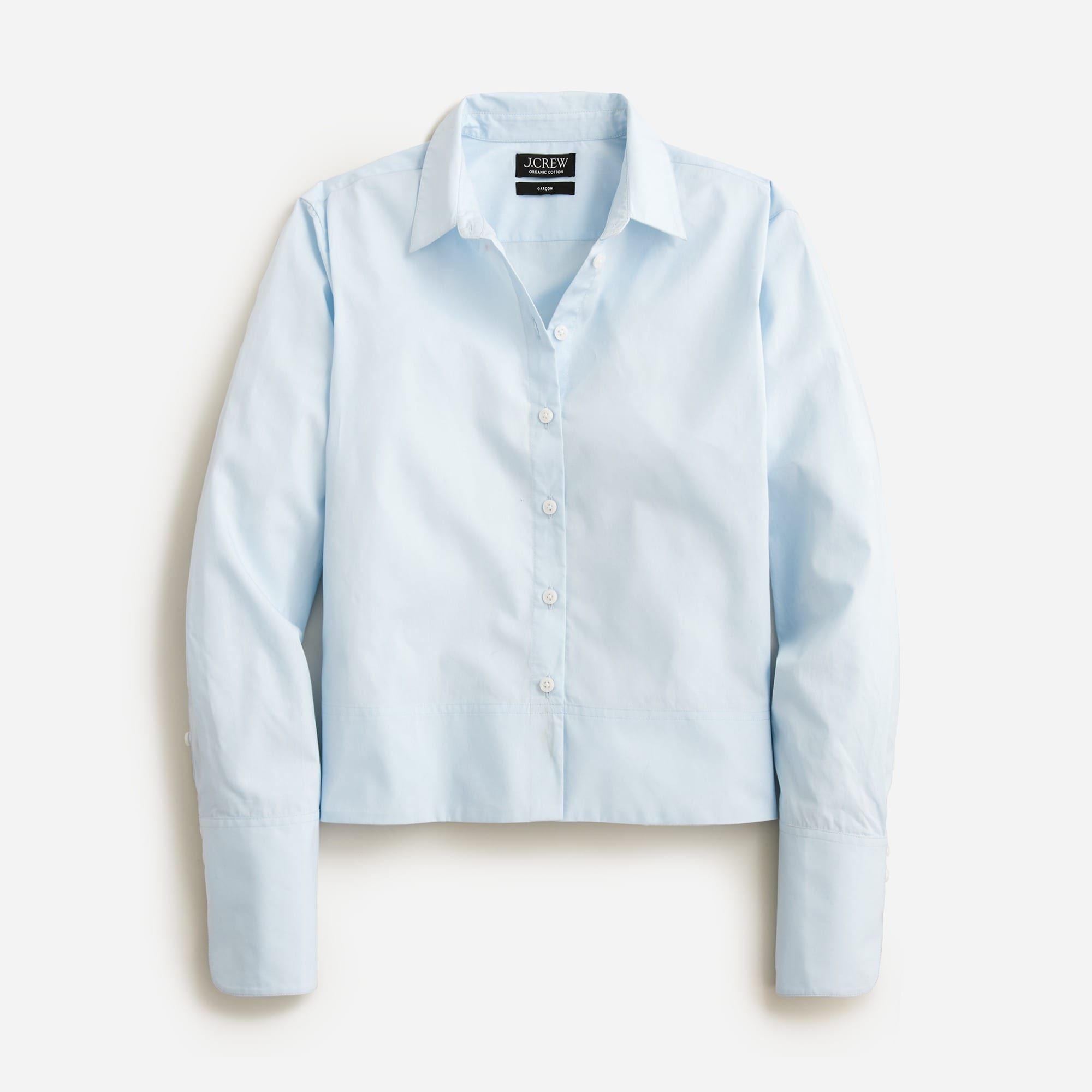 洋楽 J-BO Cropped Garçon Shirt In Cotton Poplin For Women | J.Crew