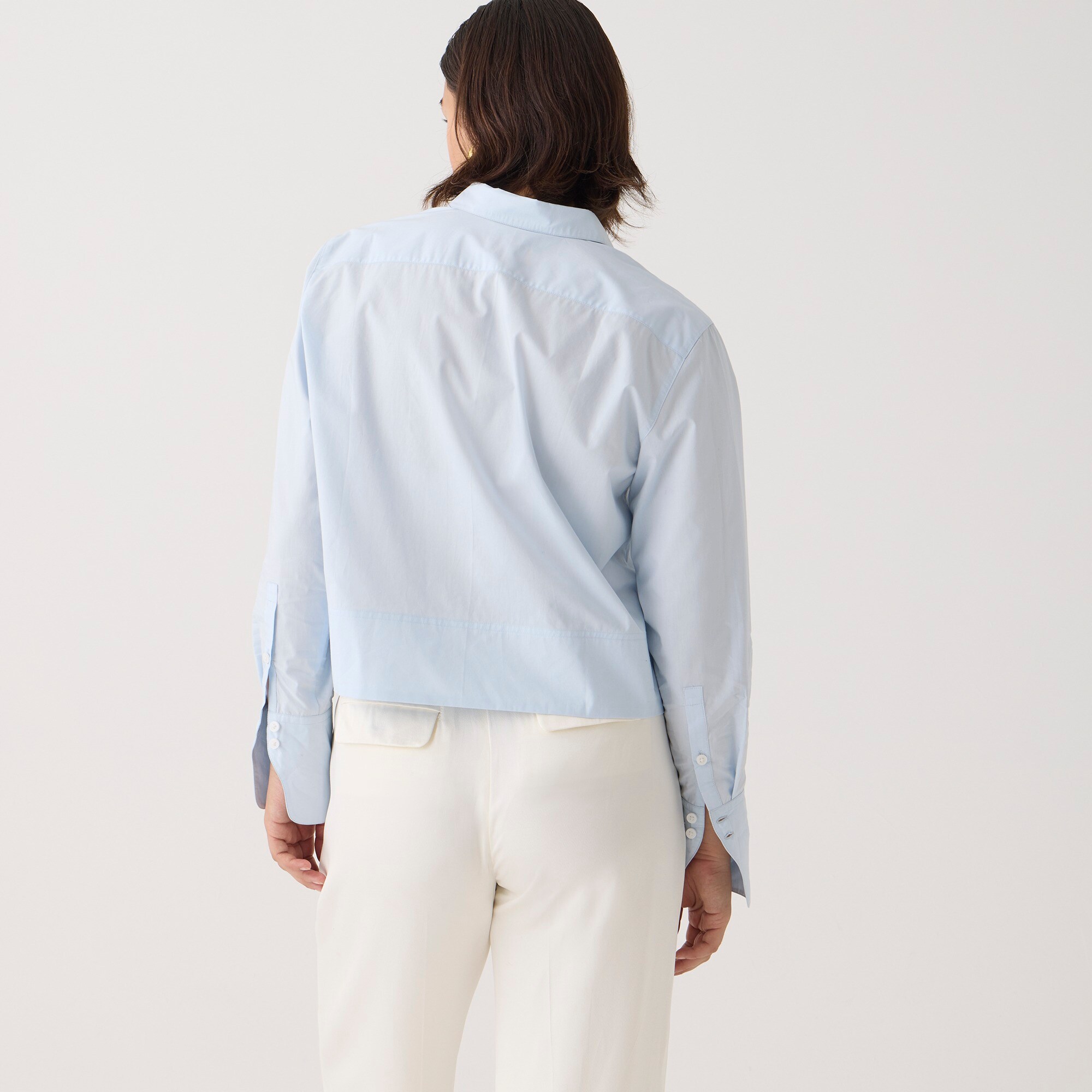 J.Crew: Cropped Garçon Shirt In Cotton Poplin For Women