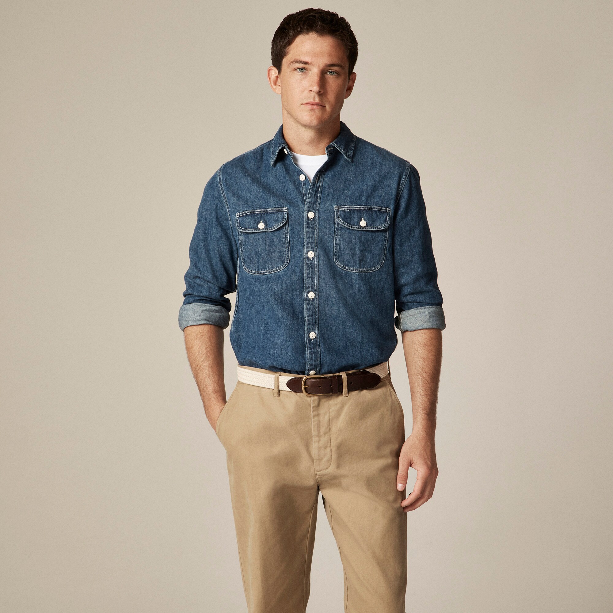 mens Midweight denim workshirt