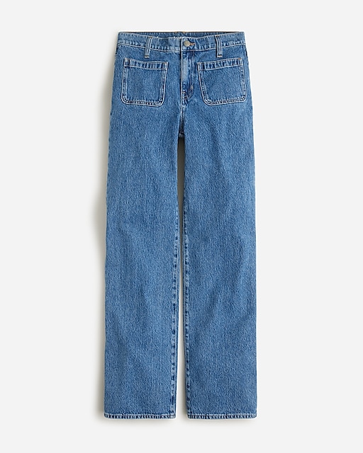  Full-length slim wide-leg jean in Joelle wash