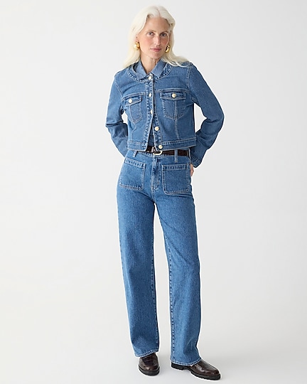 J.Crew: Full-length Slim Wide-leg Jean In Joelle Wash For Women