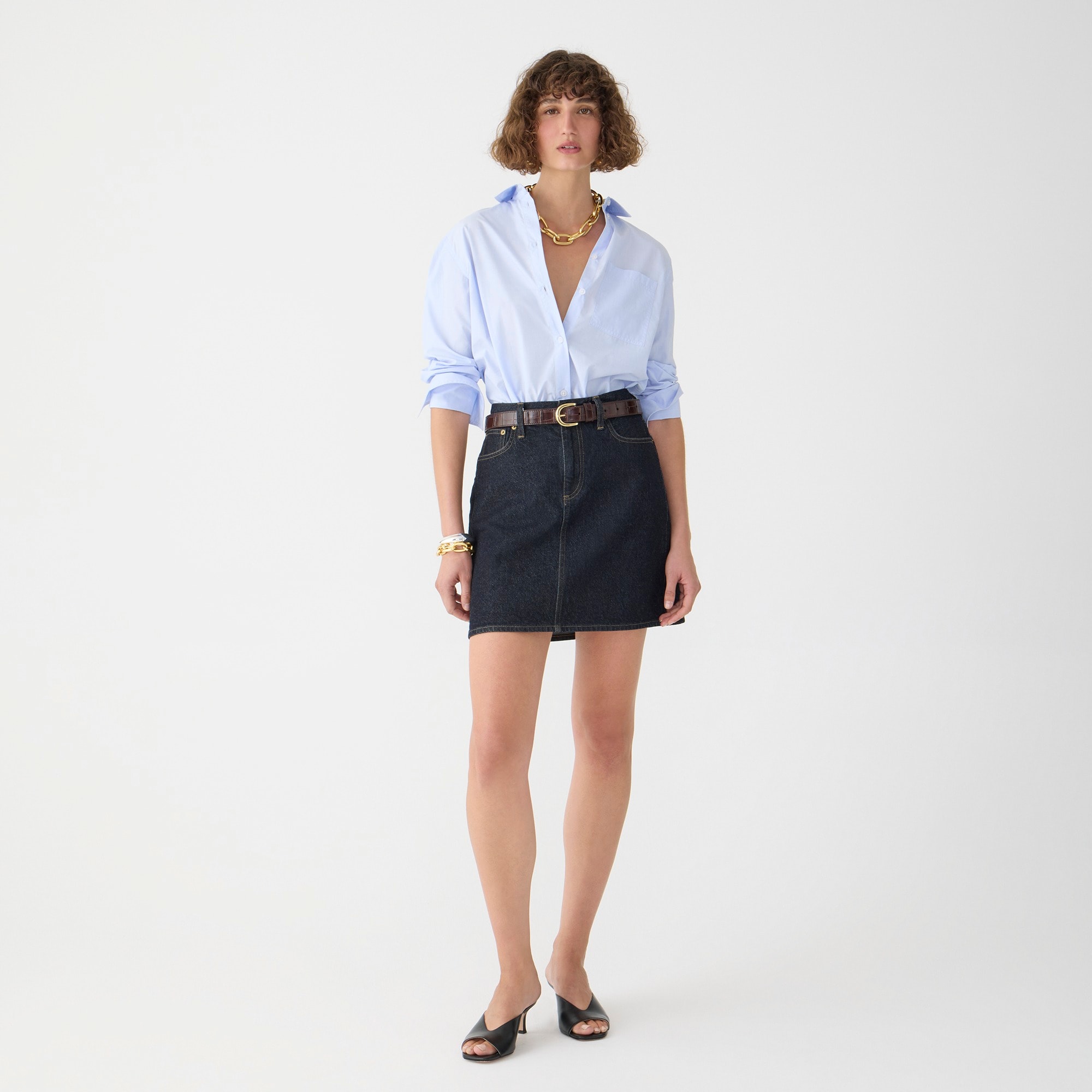 Mini denim skirt