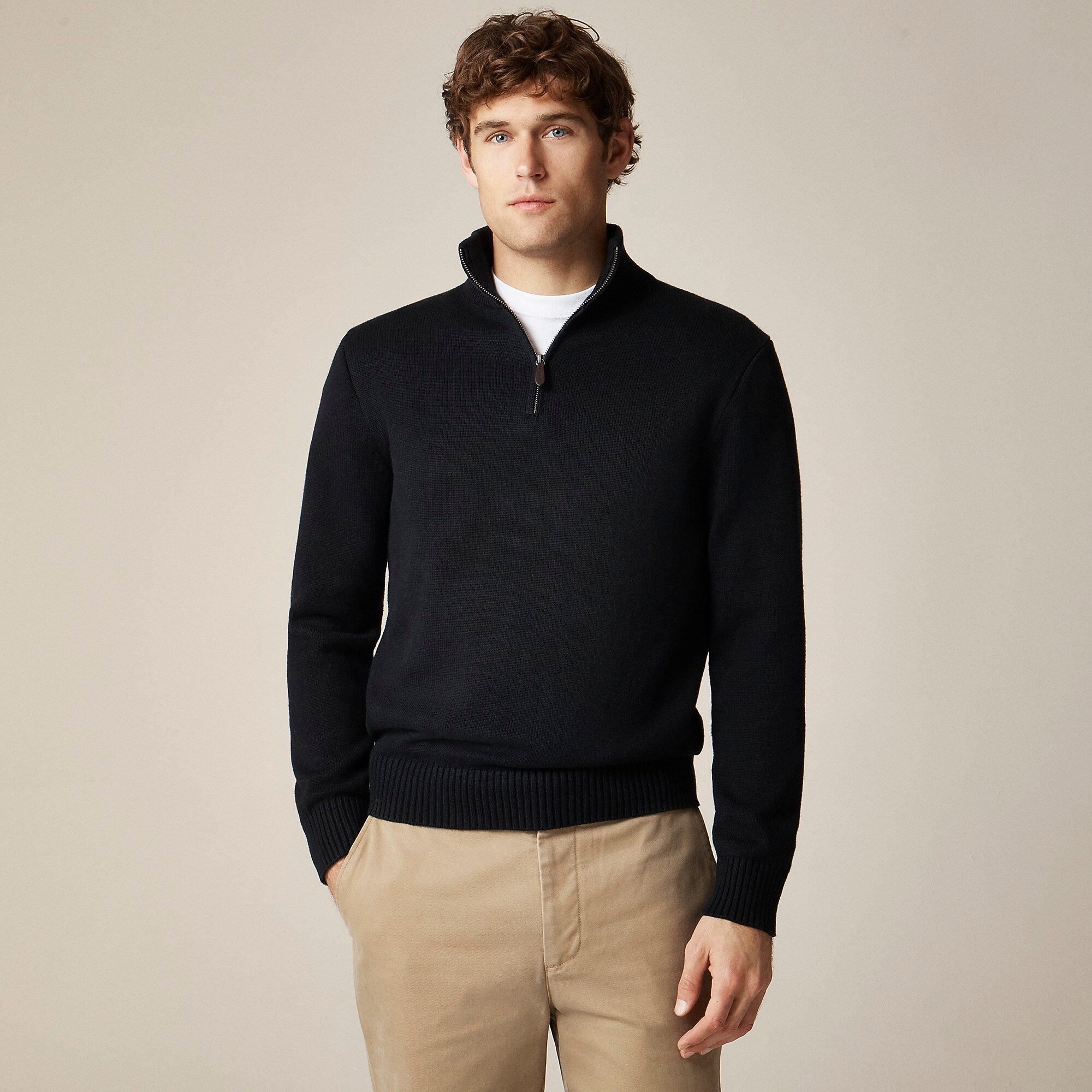 Heritage cotton quarter-zip sweater