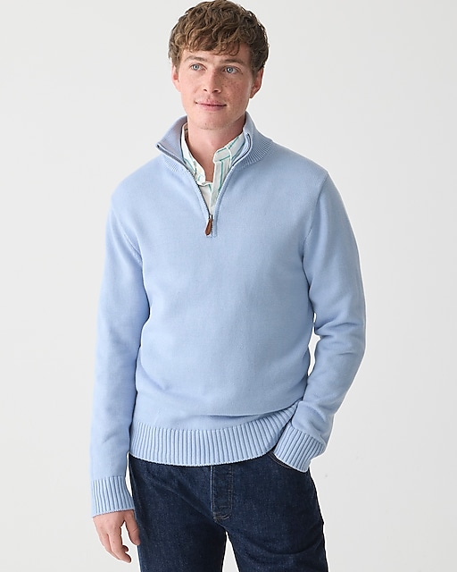  Heritage cotton half-zip sweater