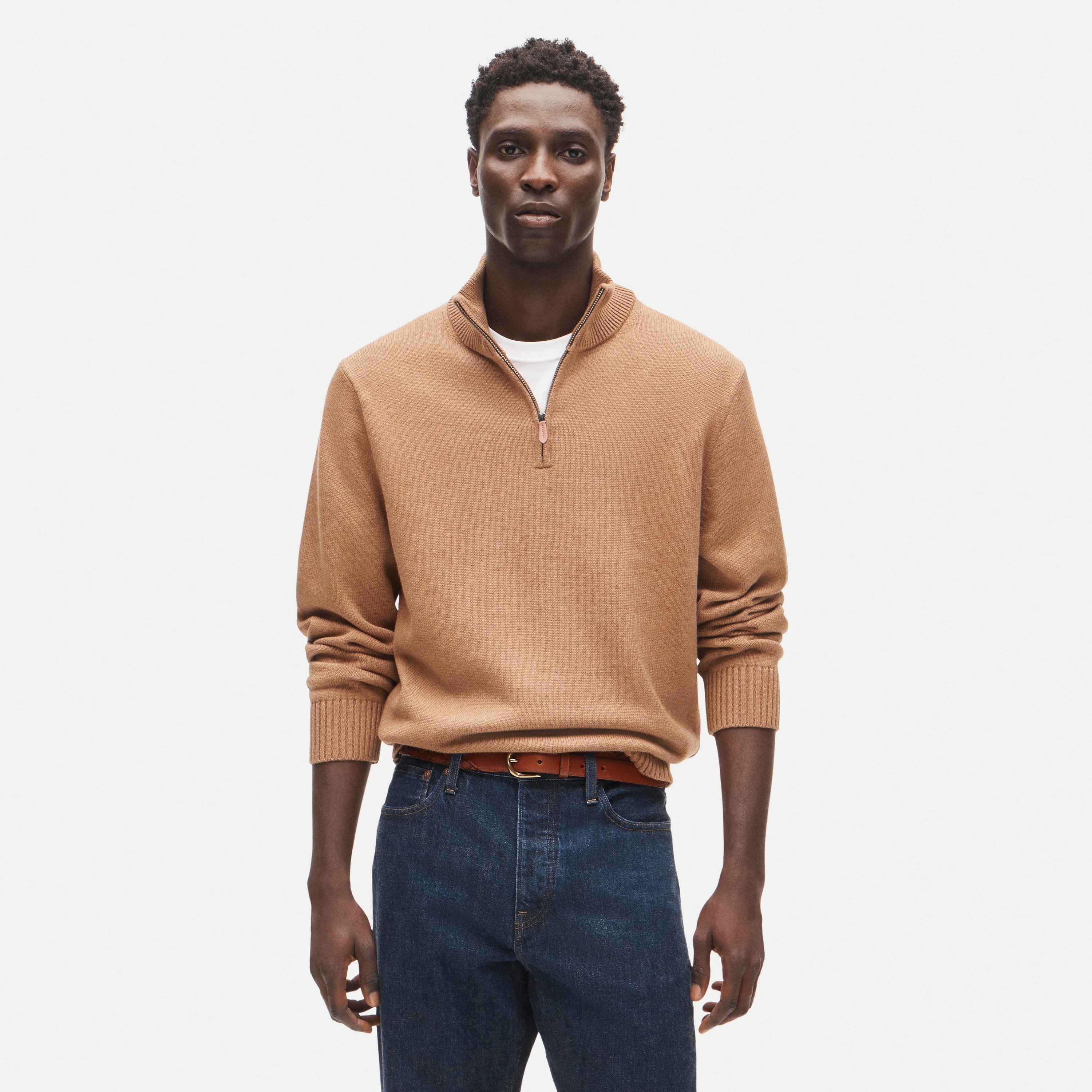 Heritage cotton quarter-zip sweater