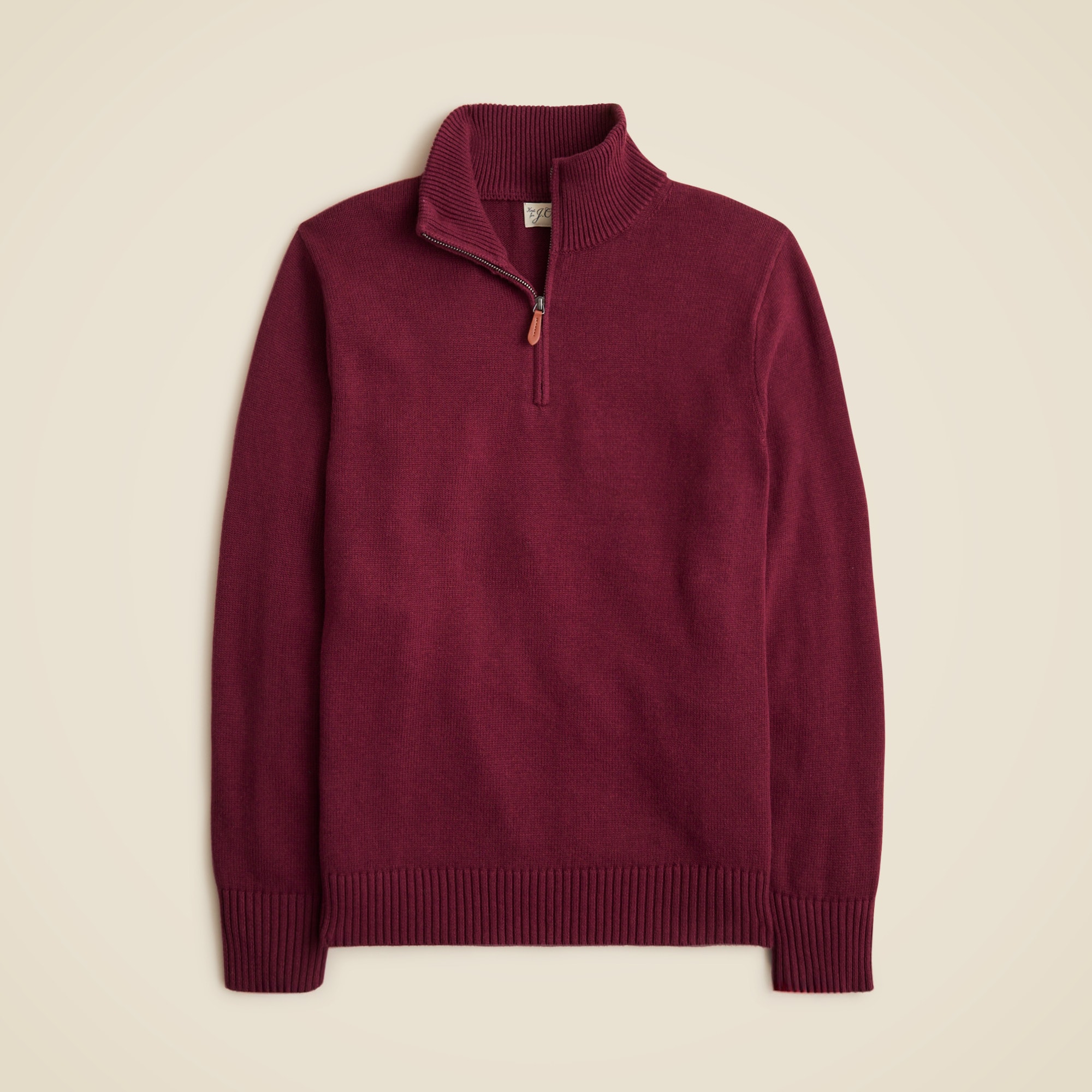 Heritage cotton half-zip sweater
