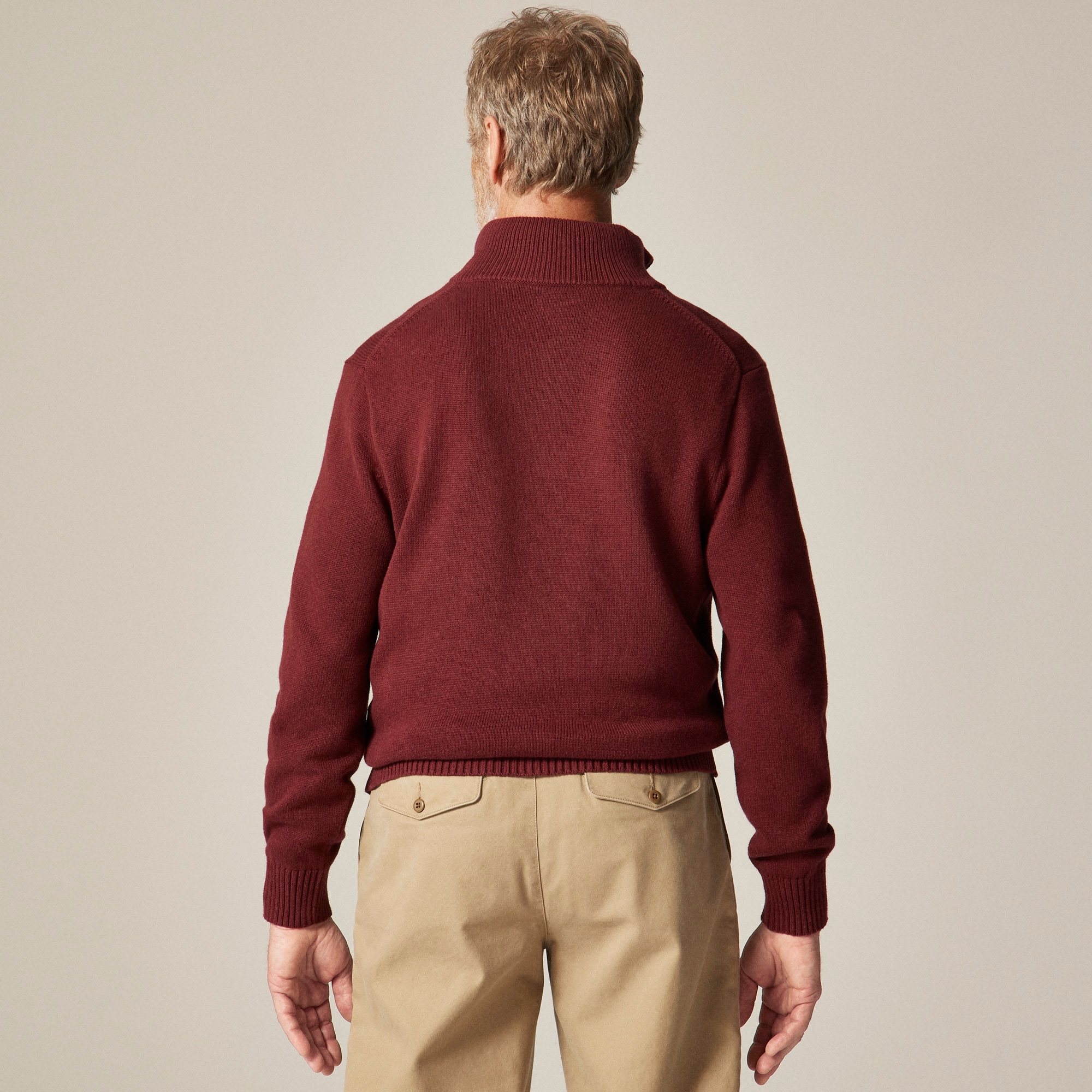 Heritage cotton half-zip sweater