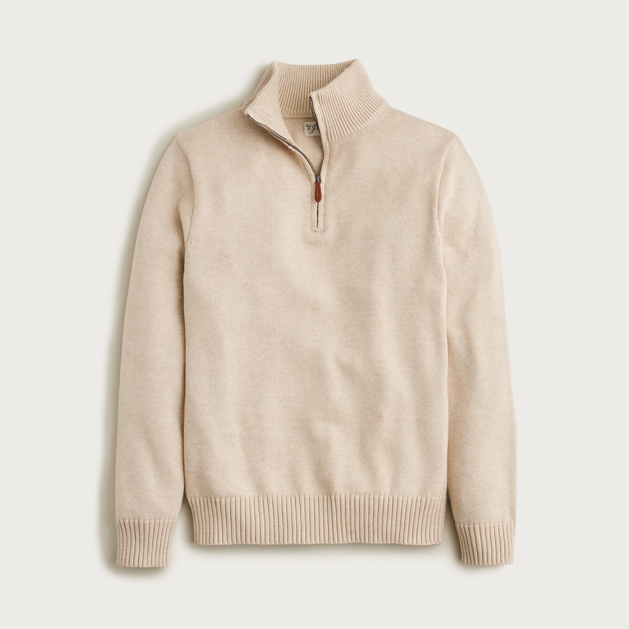 Heritage cotton quarter-zip sweater