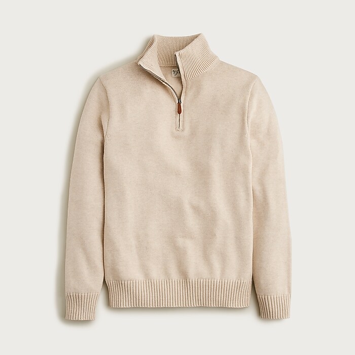 Heritage cotton quarter-zip sweater