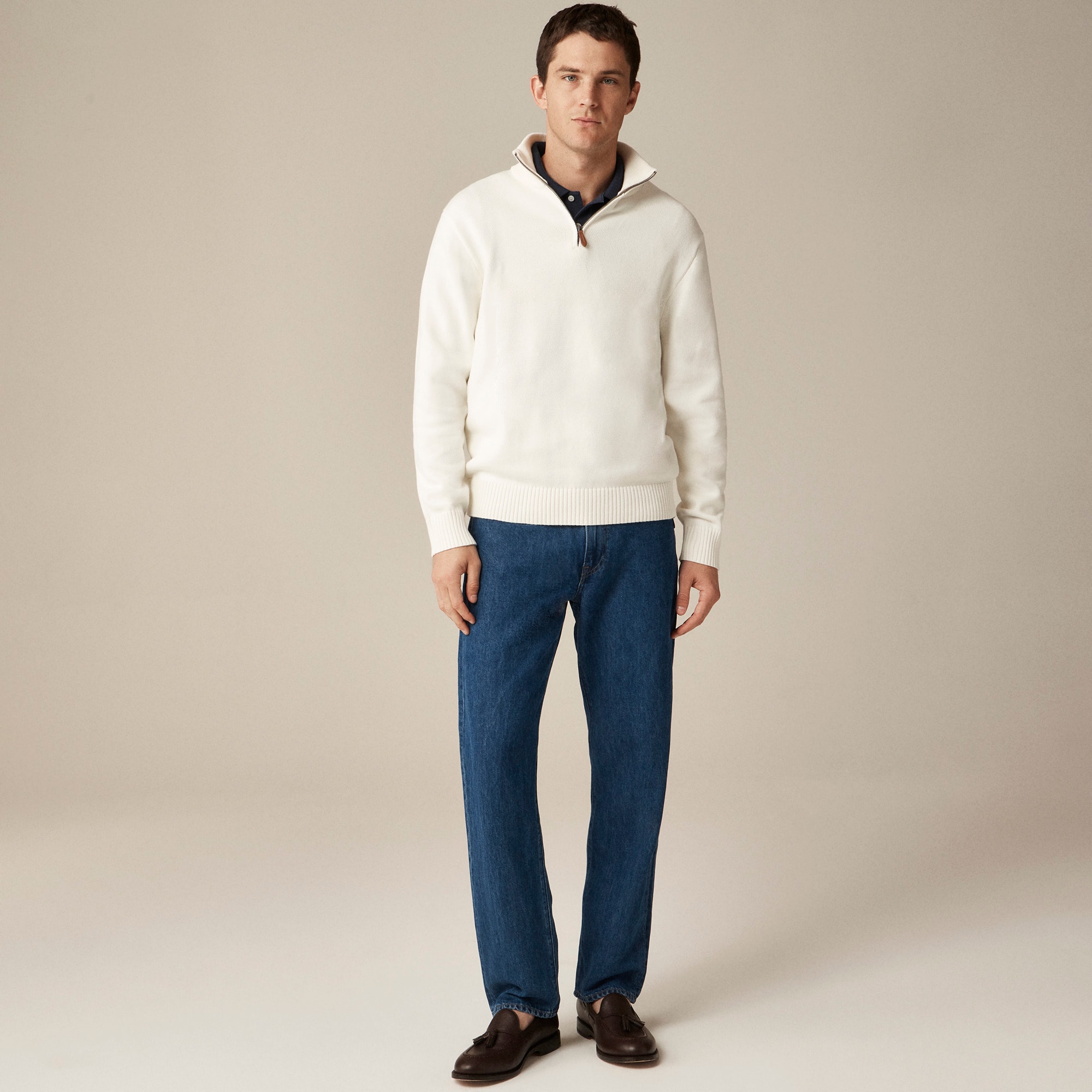 Heritage cotton quarter-zip sweater