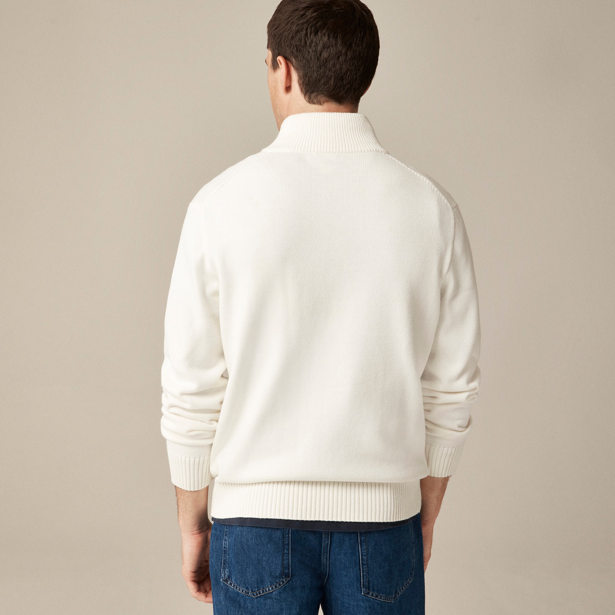 Heritage cotton half-zip sweater