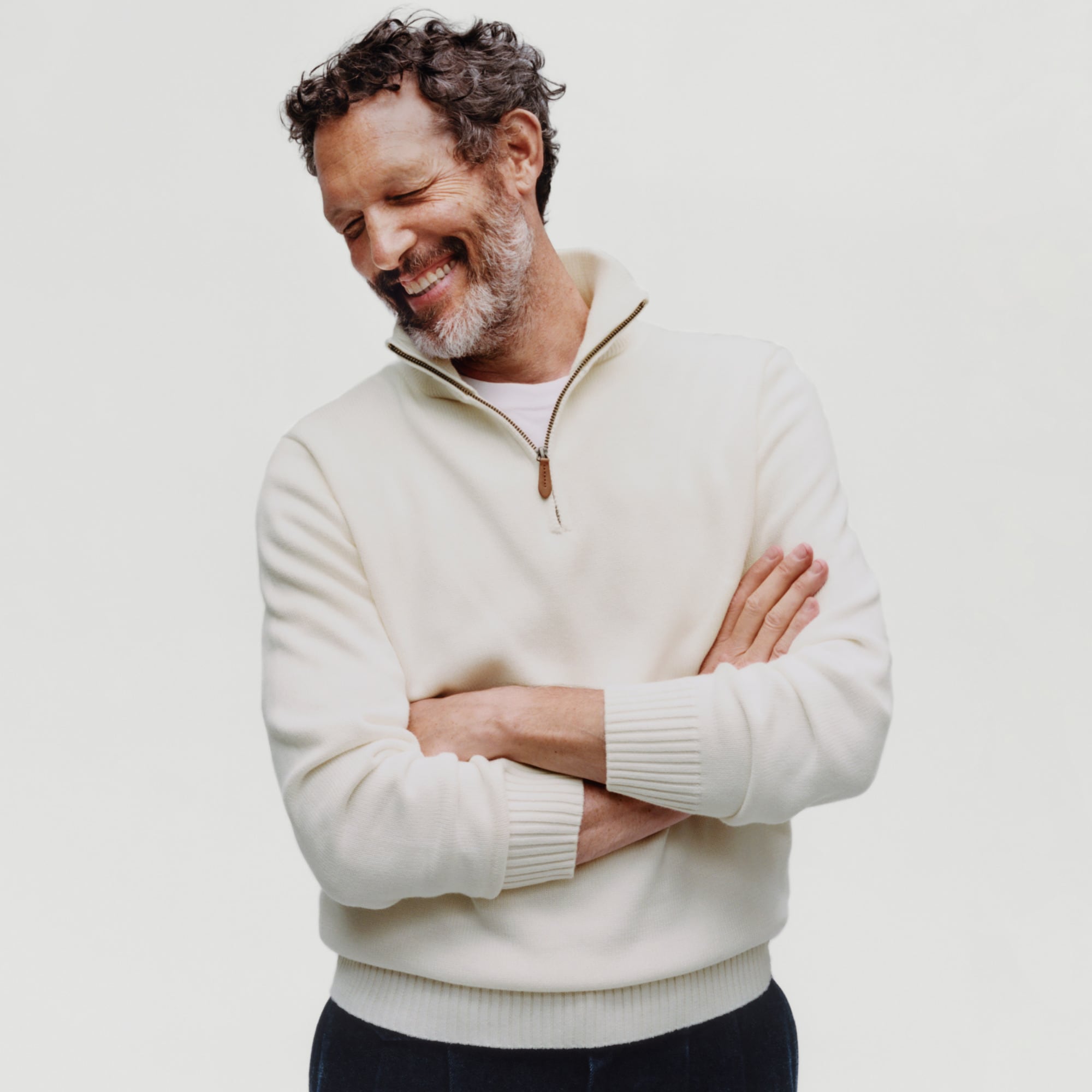Heritage cotton half-zip sweater