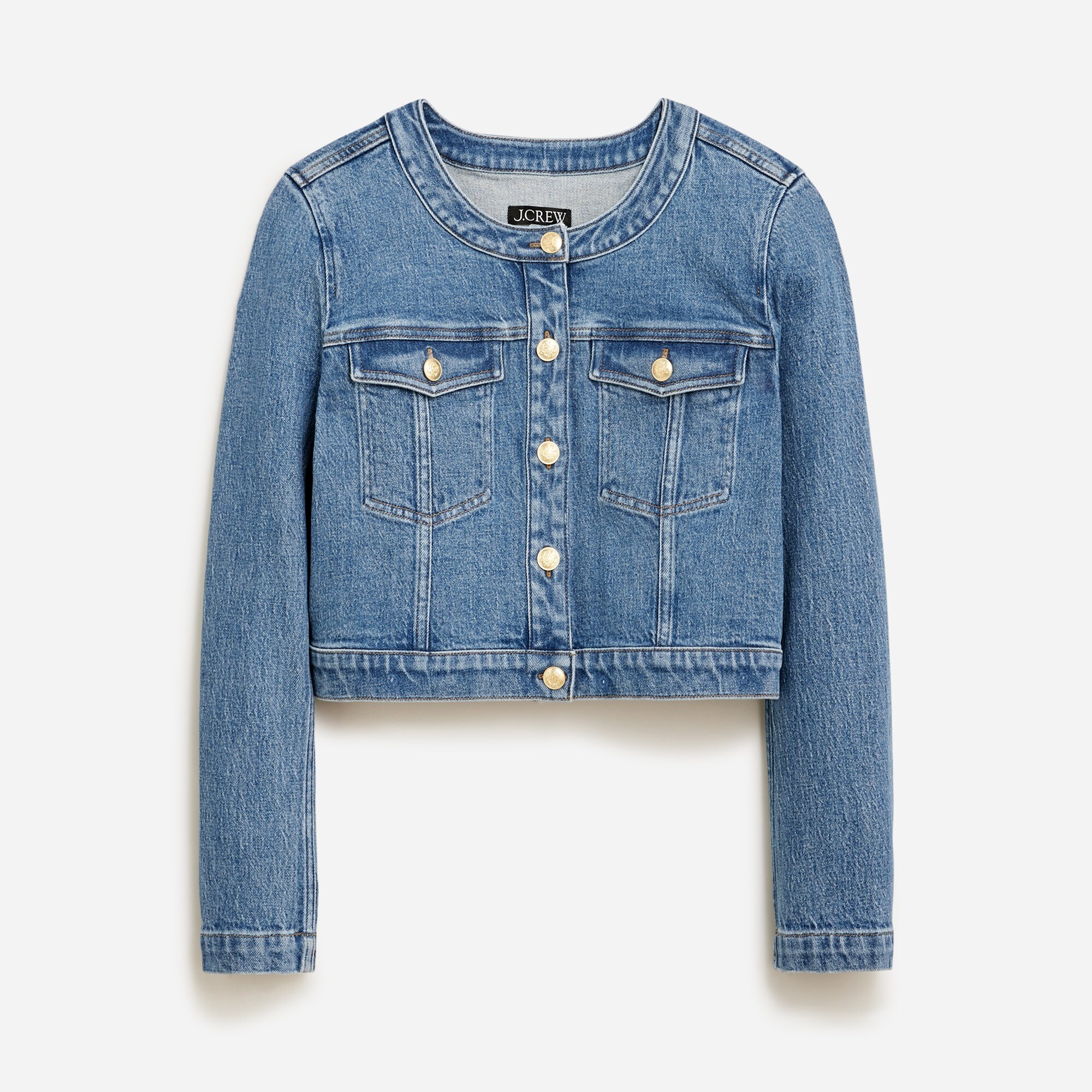 Louisa patch-pocket lady jacket in denim