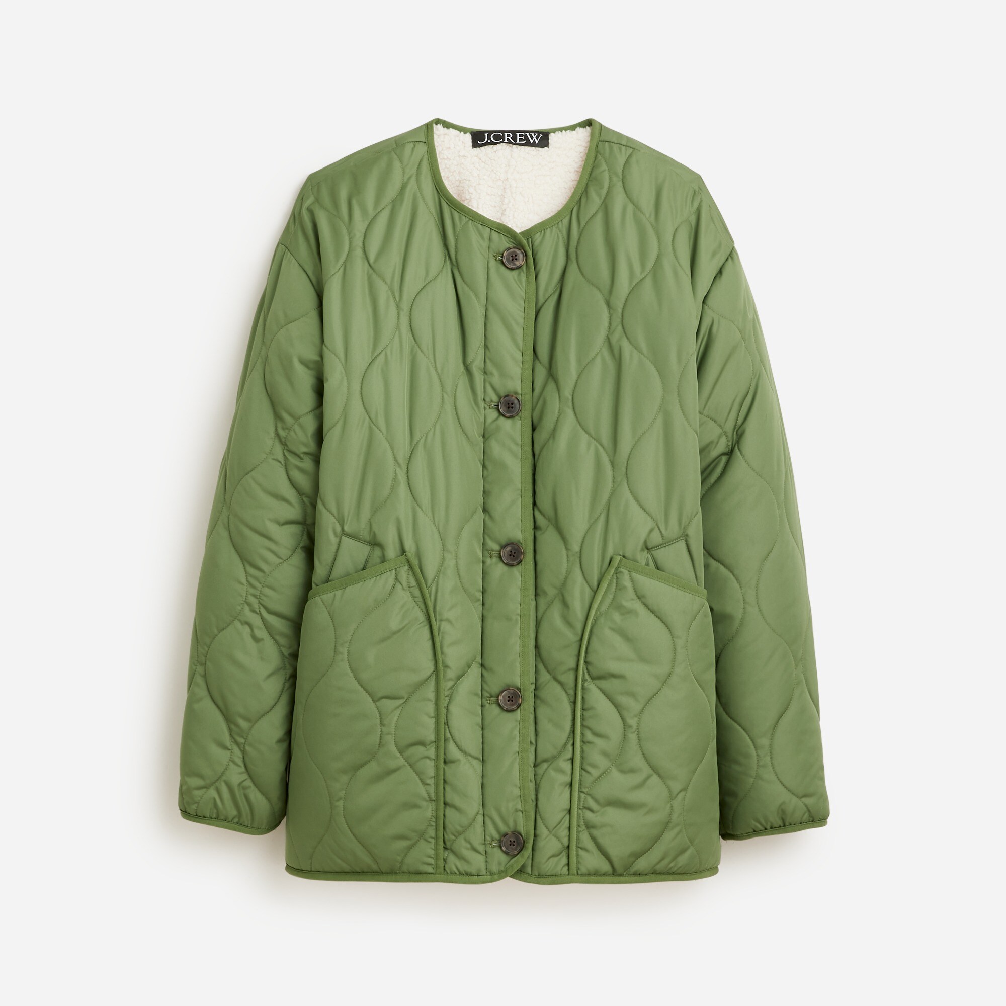 J crew reversible puffer jacket sale