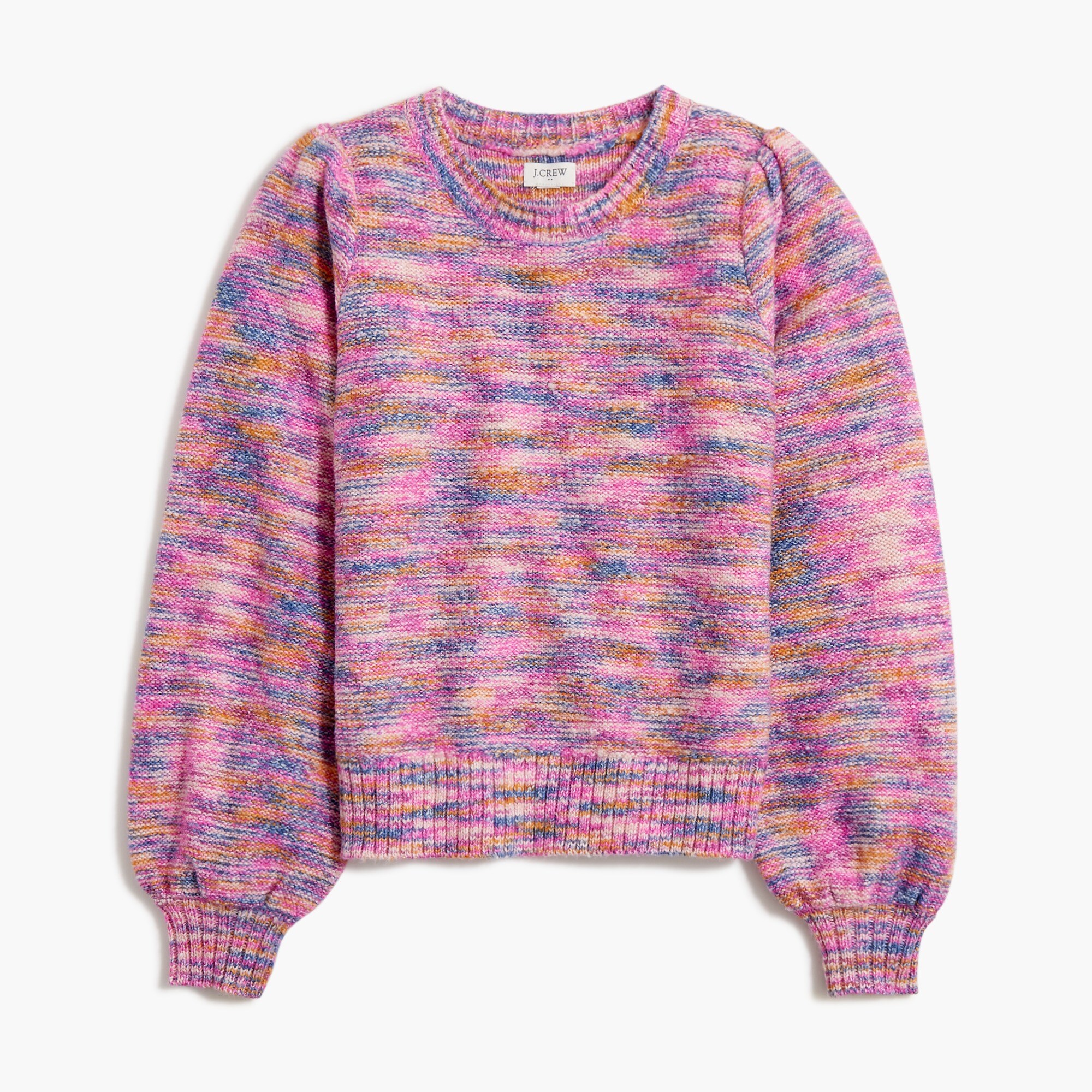 Space-dyed puff-sleeve sweater