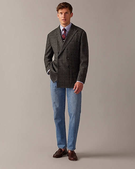 mens Crosby Classic-fit double-breasted blazer in plain-weave wool