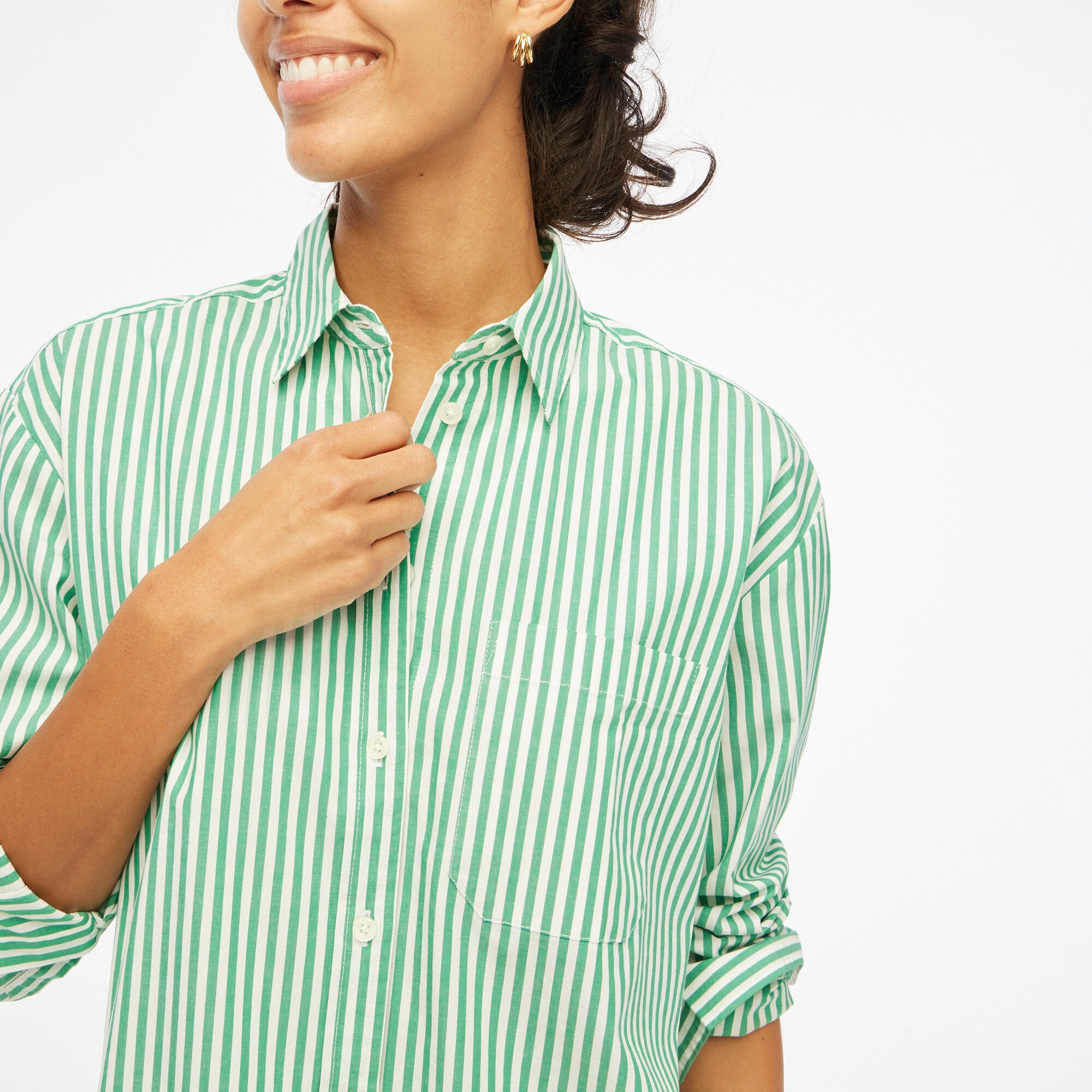 Relaxed Button-Up Shirt – Midnight Black main image 1
